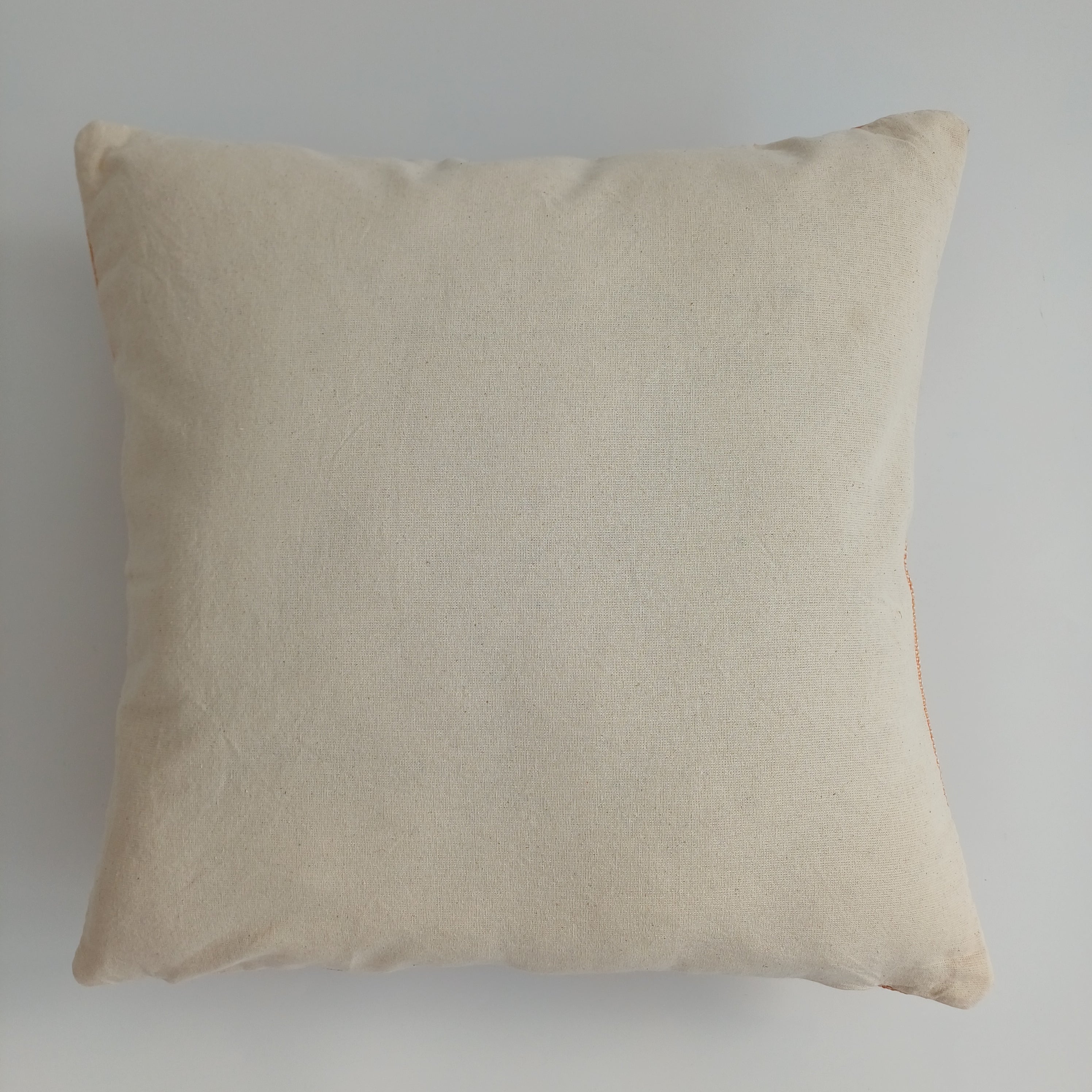 Moroccan Handmade Orange Cactus Silk Cushion Cover 16''x16'' / 40x40 CM