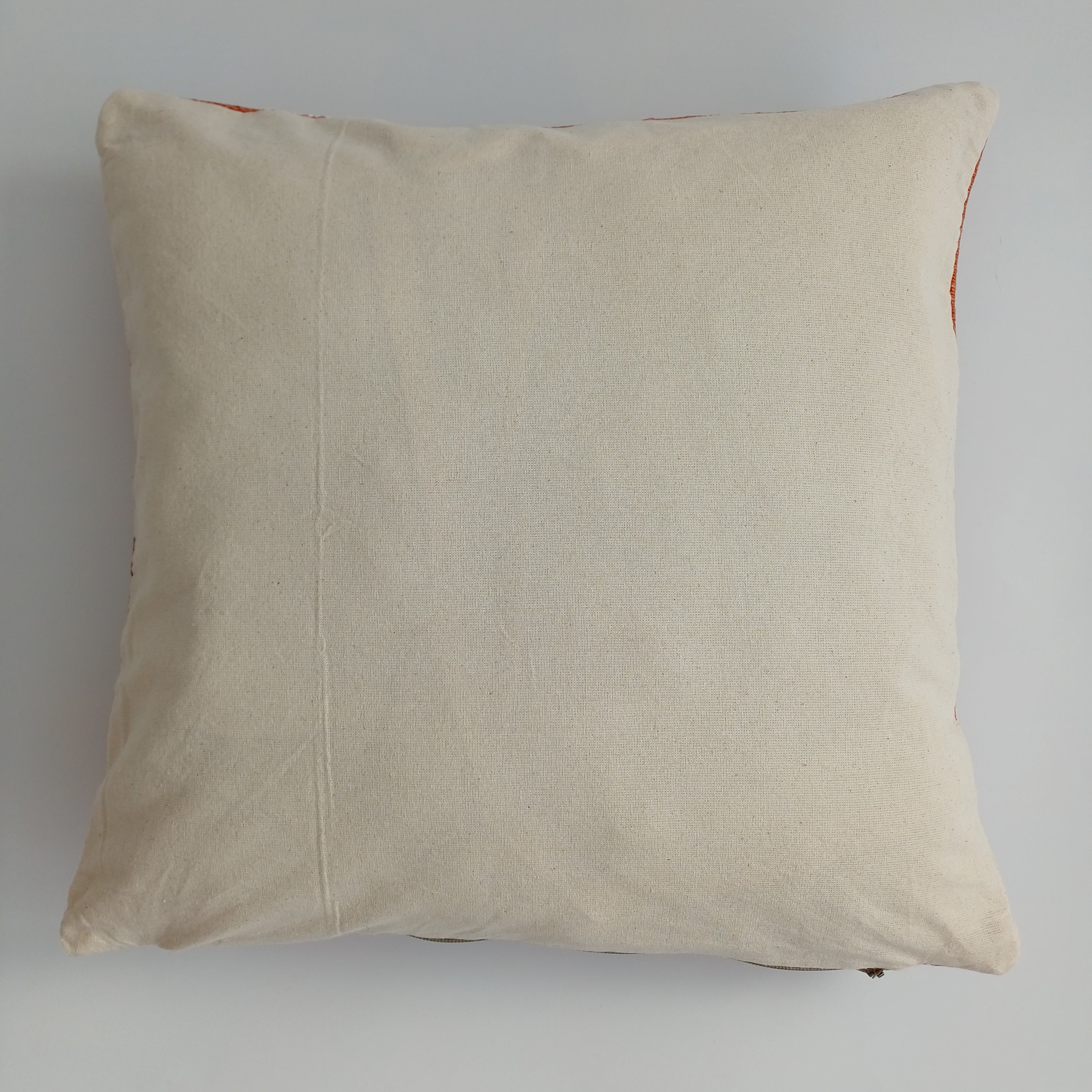 Moroccan Handmade Red Orange Cactus Silk Cushion Cover 16''x16'' / 40x40 CM