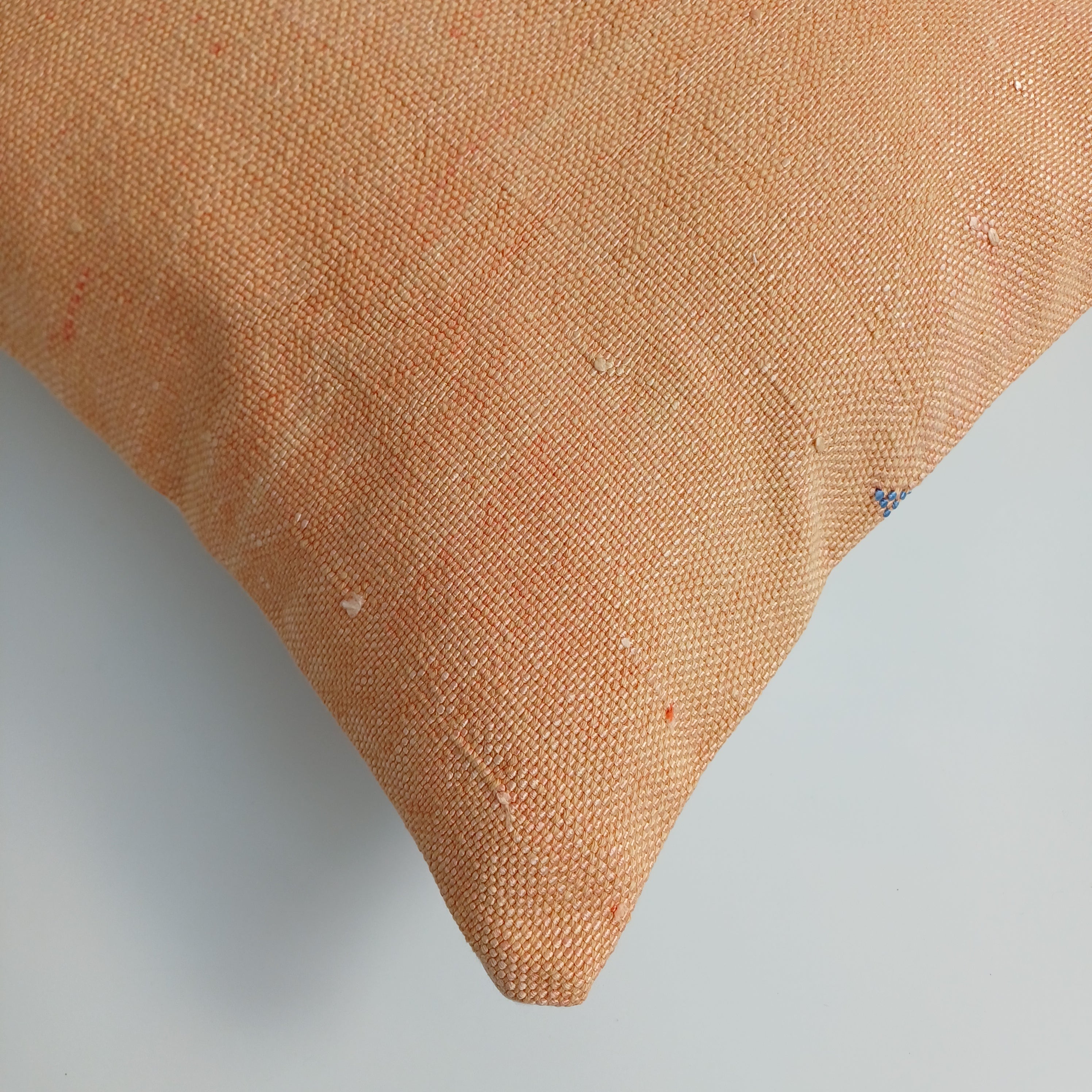 Moroccan Handmade Orange Cactus Silk Cushion Cover 16''x16'' / 40x40 CM