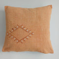 Moroccan Handmade Orange Cactus Silk Cushion Cover 16''x16'' / 40x40 CM
