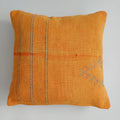 Moroccan Handmade Orange Cactus Silk Cushion Cover 16''x16'' / 40x40 CM