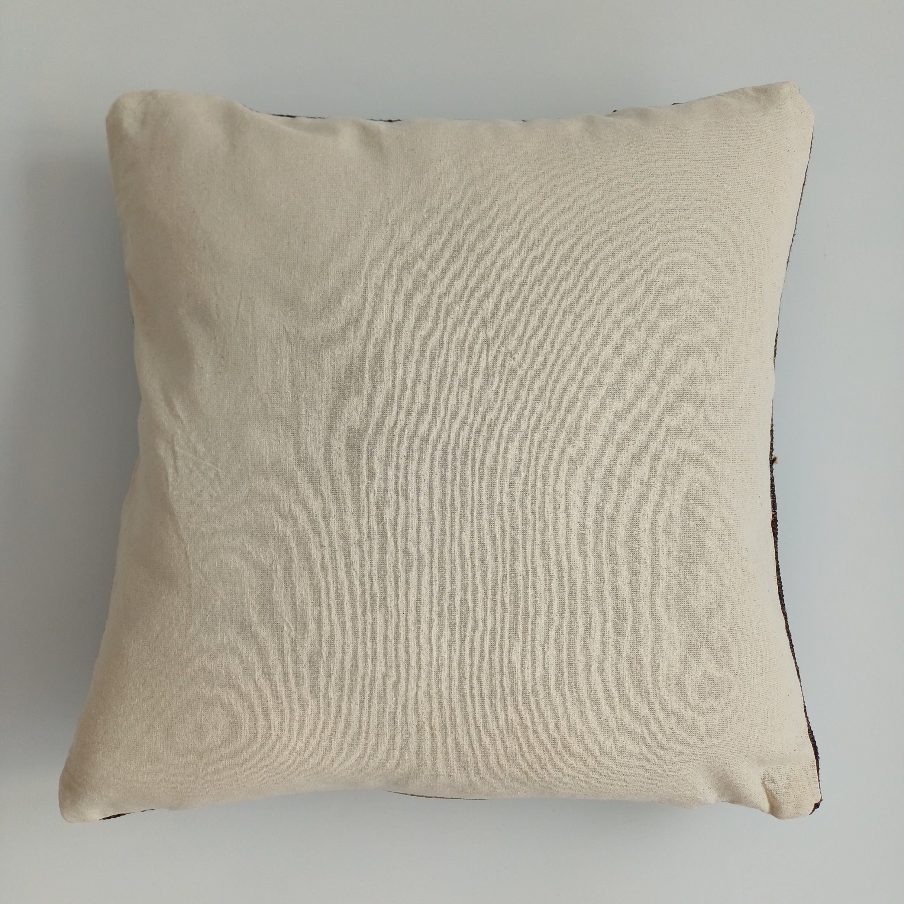 Moroccan Handmade Brown Cactus Silk Cushion Cover 16''x16'' / 40x40 CM