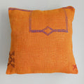 Moroccan Handmade Orange Cactus Silk Cushion Cover 16''x16'' / 40x40 CM