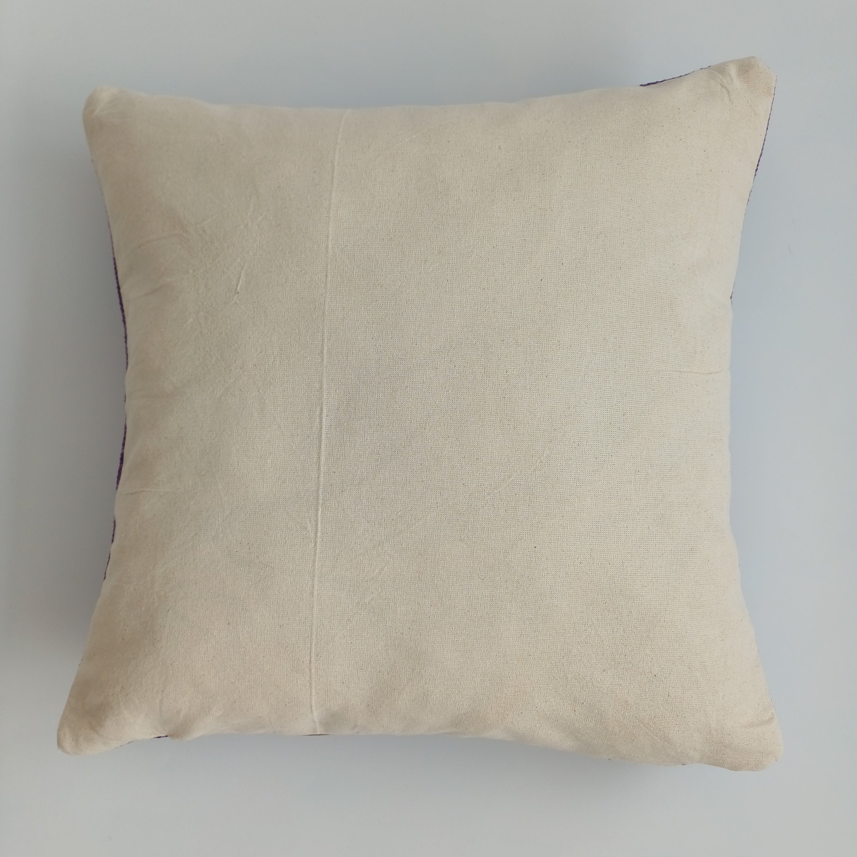 Moroccan Handmade Purple Cactus Silk Cushion Cover 16''x16'' / 40x40 CM