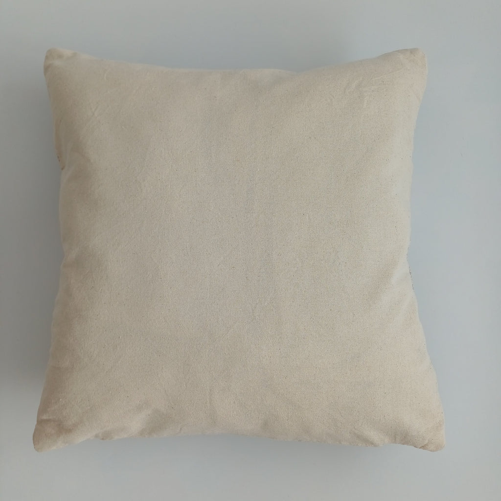 Moroccan Handmade Oatmeal Cactus Silk Cushion Cover 16''x16'' / 40x40 CM