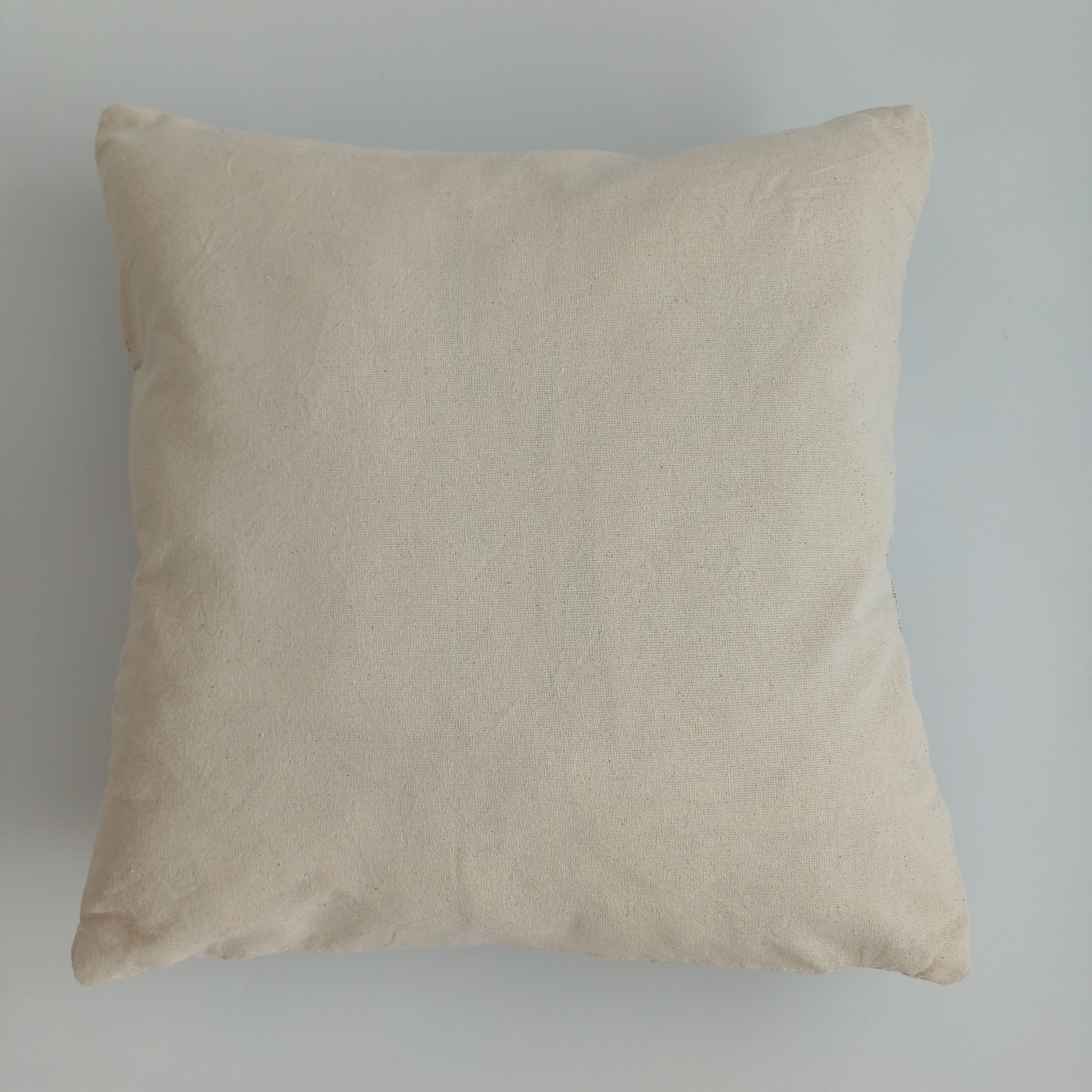 Moroccan Handmade Oatmeal Cactus Silk Cushion Cover 16''x16'' / 40x40 CM