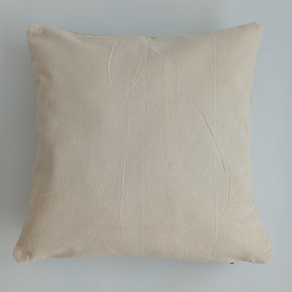 Moroccan Handmade Oatmeal Cactus Silk Cushion Cover 16''x16'' / 40x40 CM