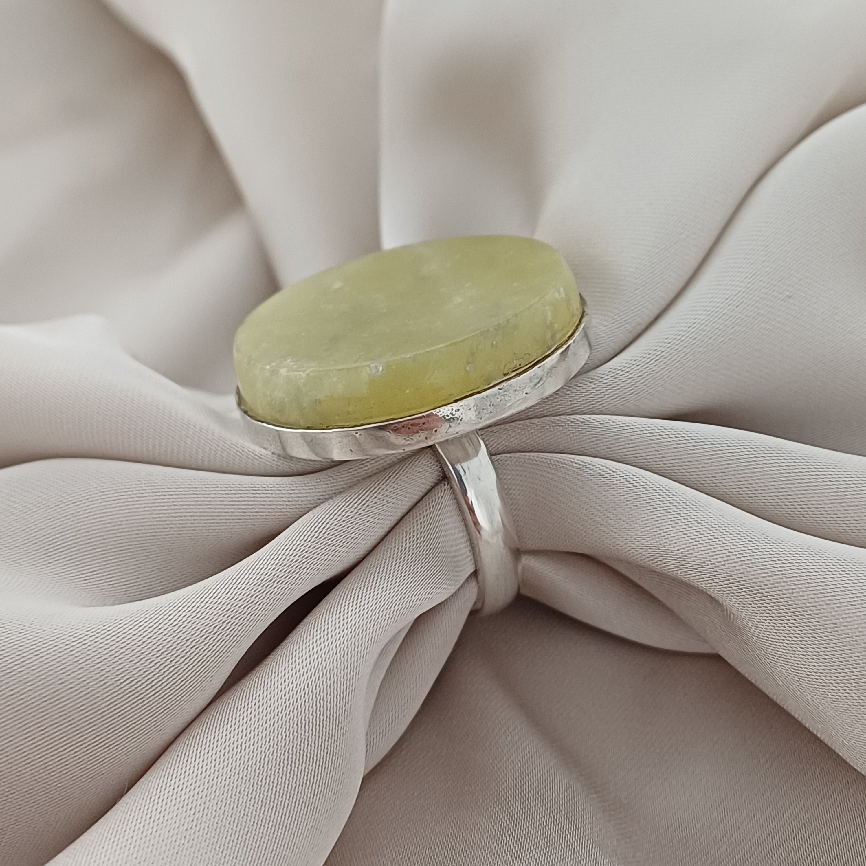 Handmade Serpentine Vintage Style Boho Gemstone Ring