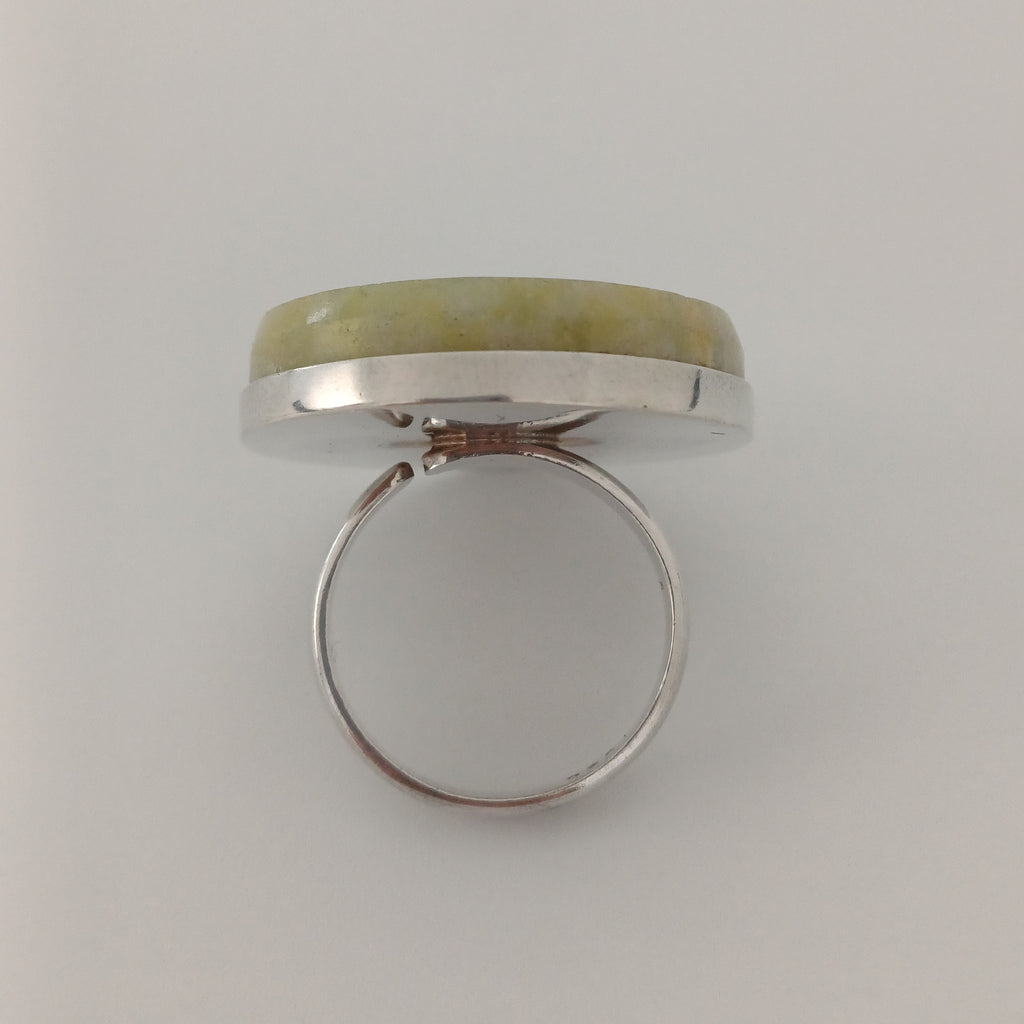 Handmade Serpentine Vintage Style Boho Gemstone Ring