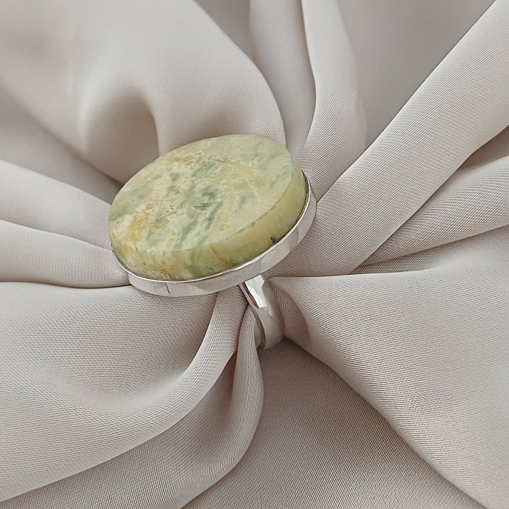 Handmade Serpentine Vintage Style Boho Gemstone Ring