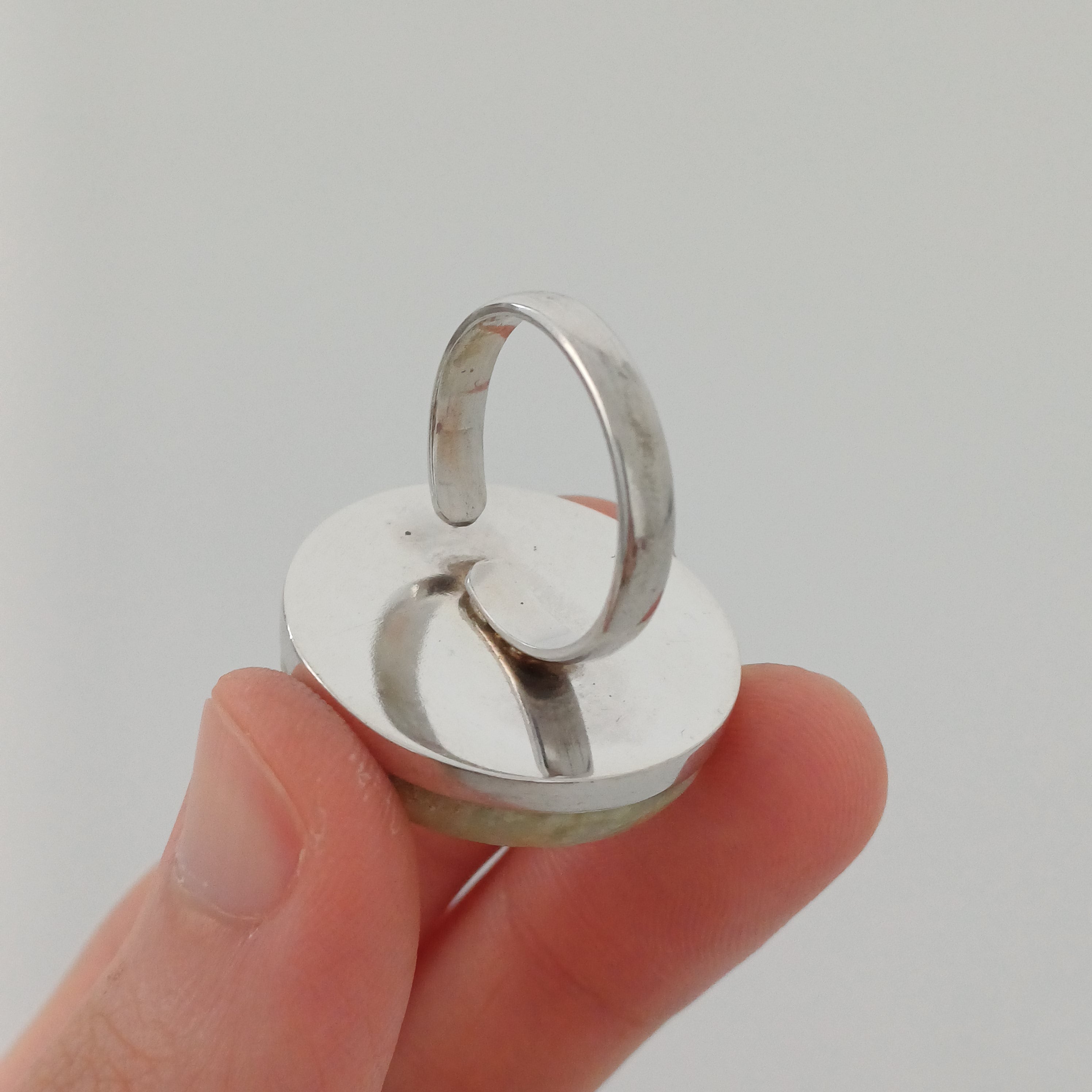 Handmade Serpentine Vintage Style Boho Gemstone Ring