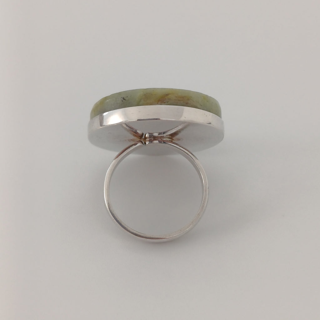 Handmade Serpentine Vintage Style Boho Gemstone Ring