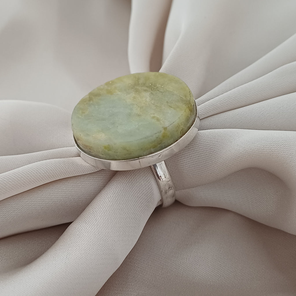 Handmade Serpentine Vintage Style Boho Gemstone Ring