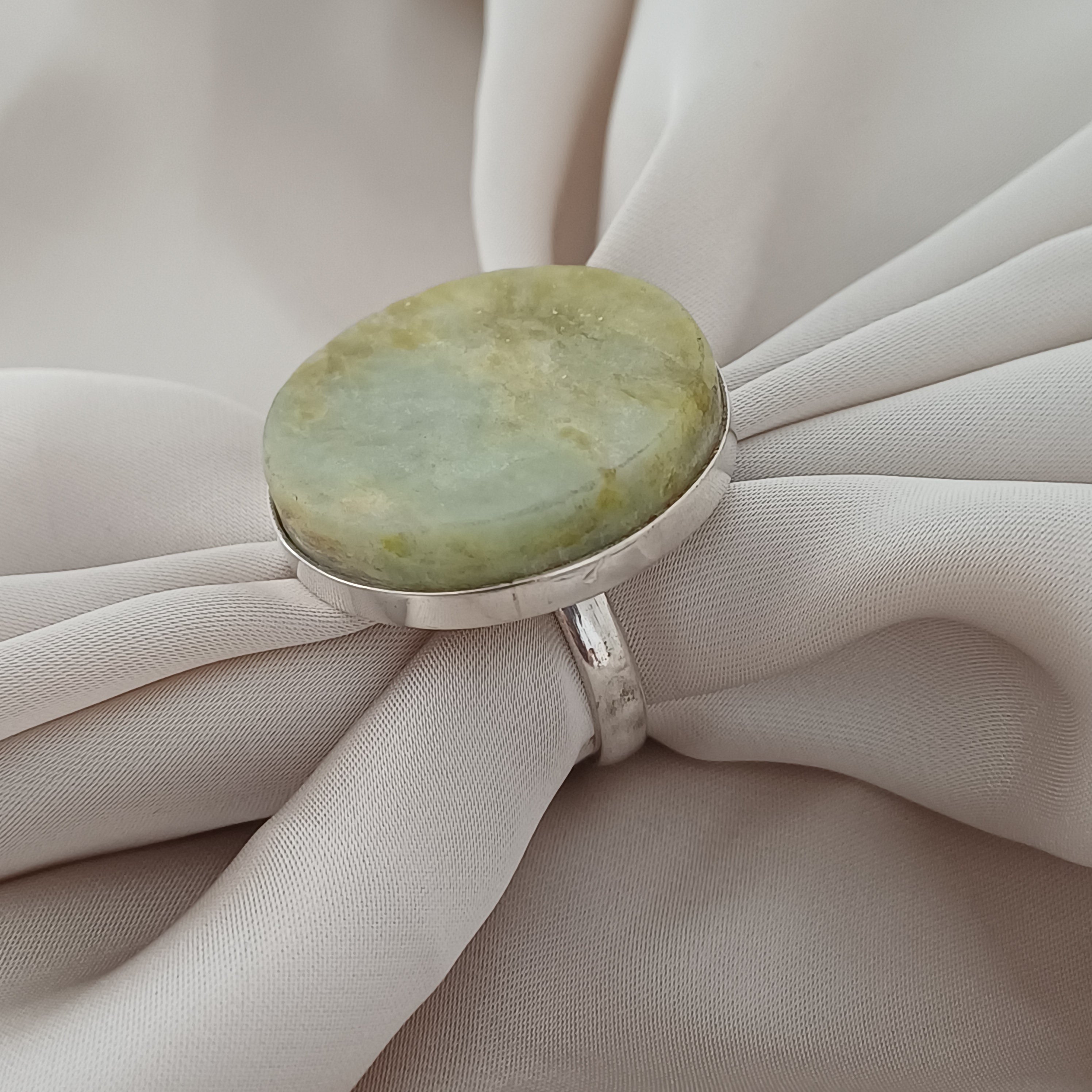 Handmade Serpentine Vintage Style Boho Gemstone Ring