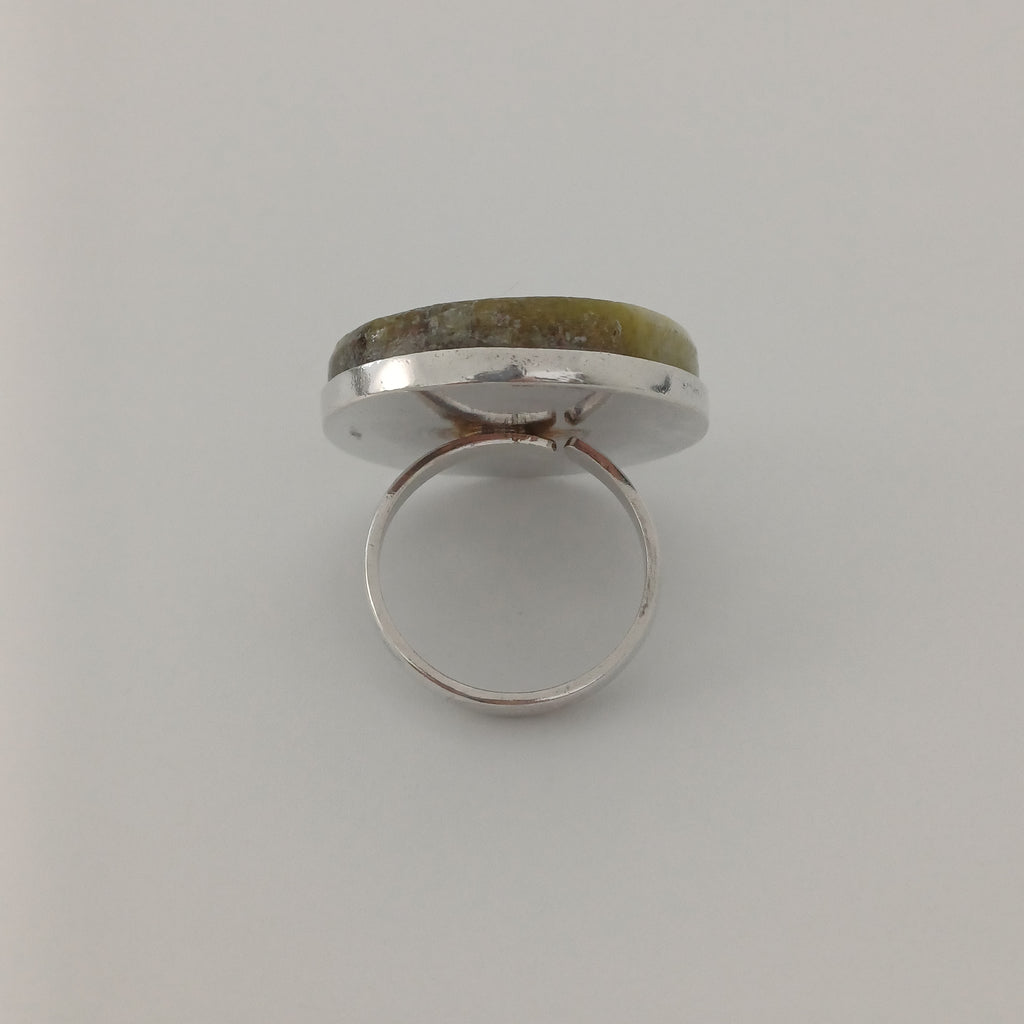 Handmade Serpentine Vintage Style Boho Gemstone Ring