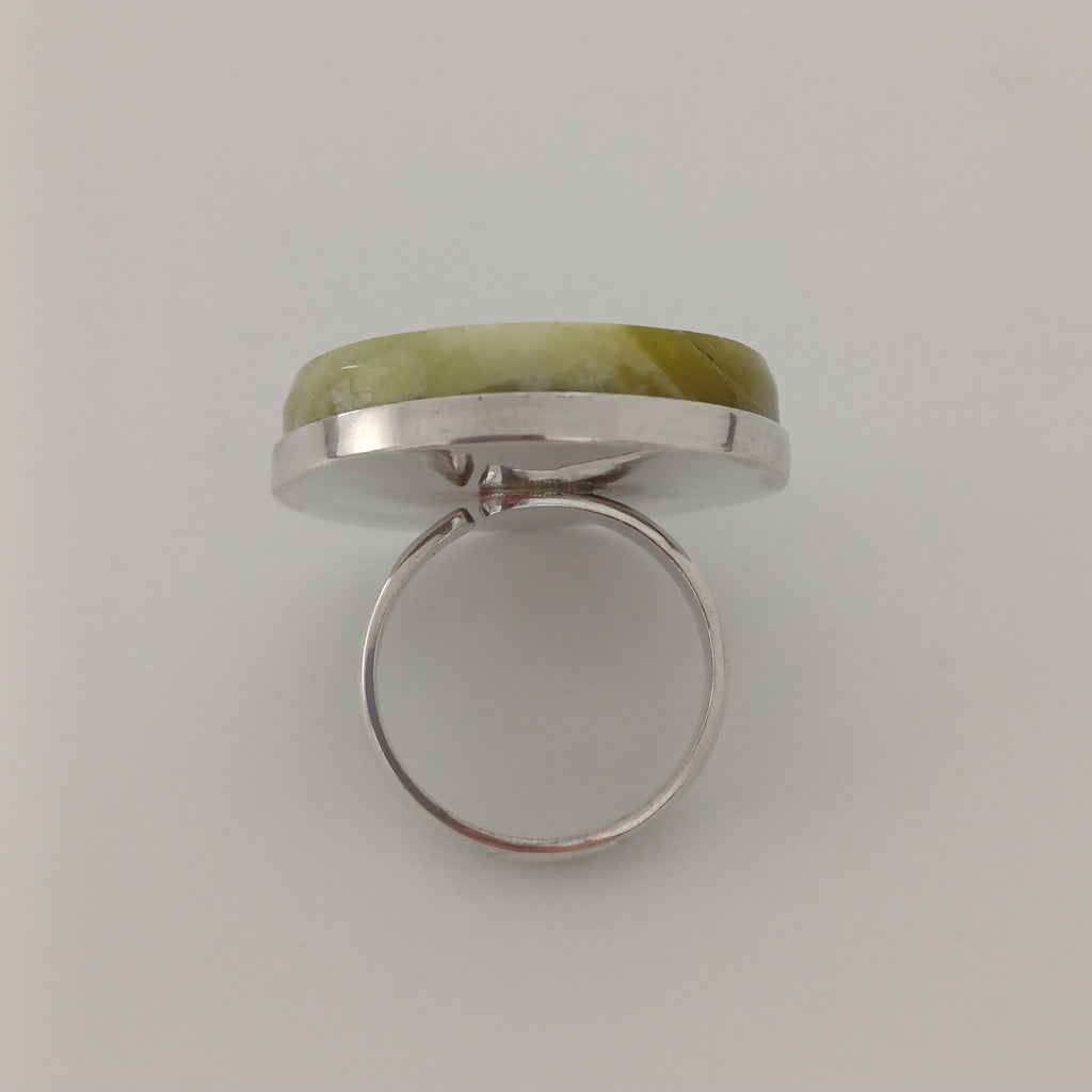Handmade Serpentine Vintage Style Boho Gemstone Ring