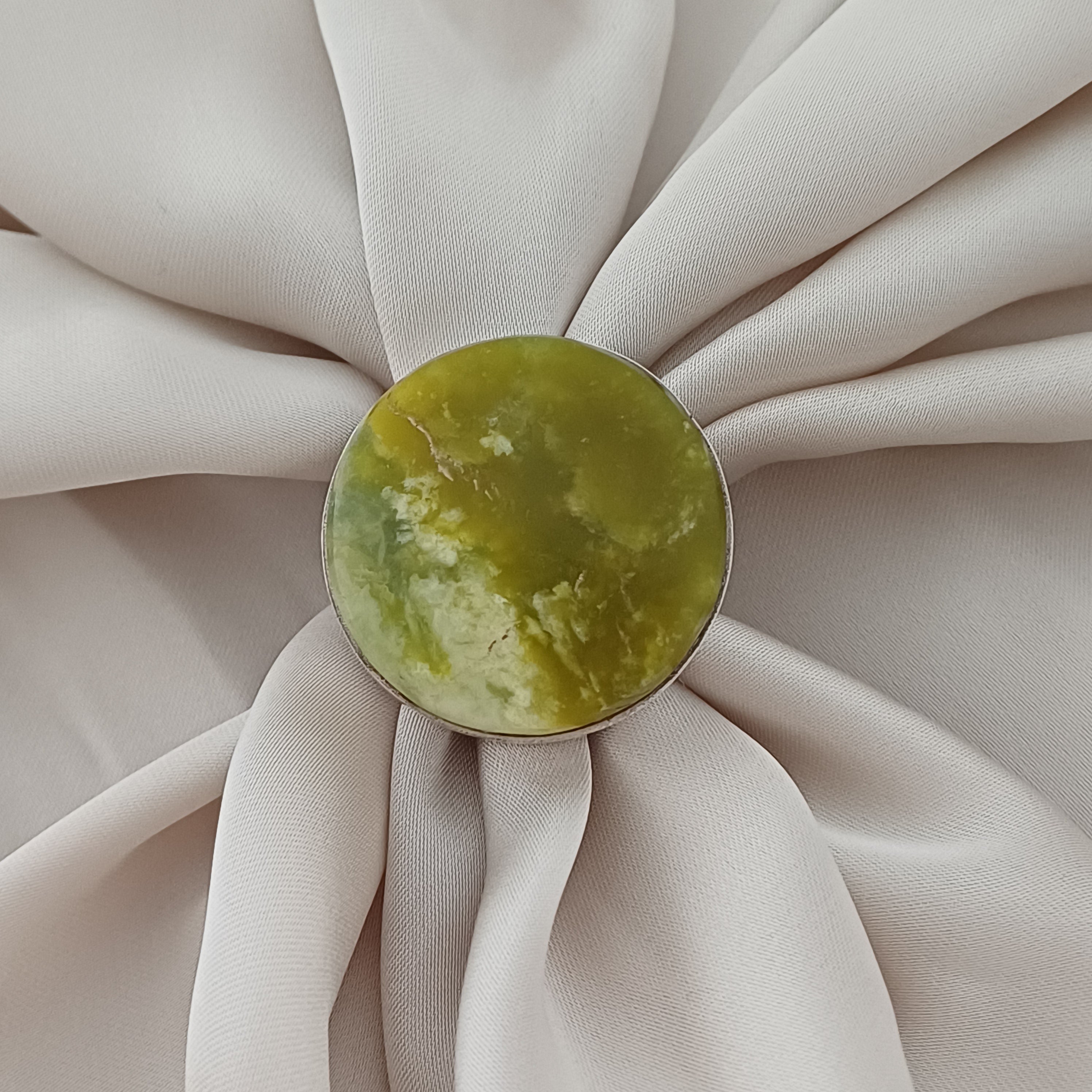 Handmade Serpentine Vintage Style Boho Gemstone Ring