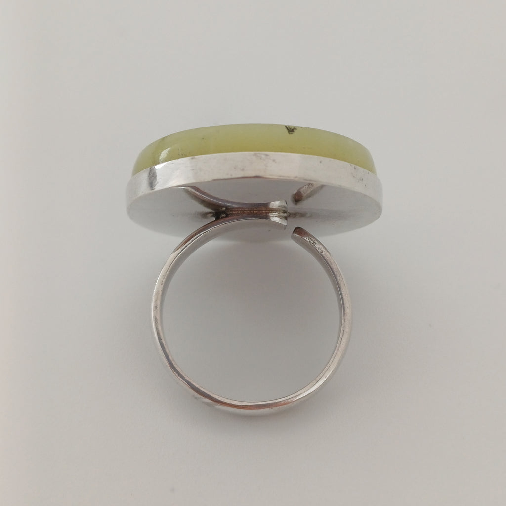 Handmade Serpentine Vintage Style Boho Gemstone Ring