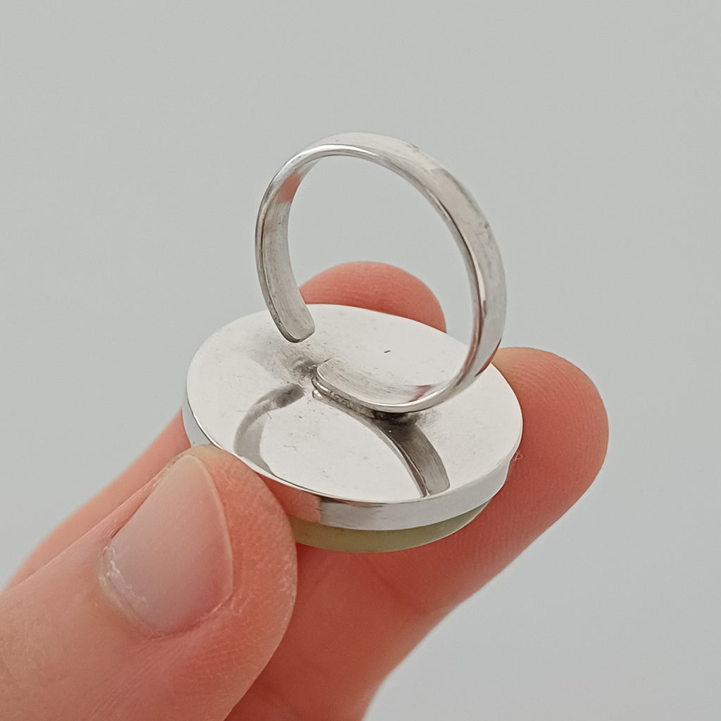 Handmade Serpentine Vintage Style Boho Gemstone Ring