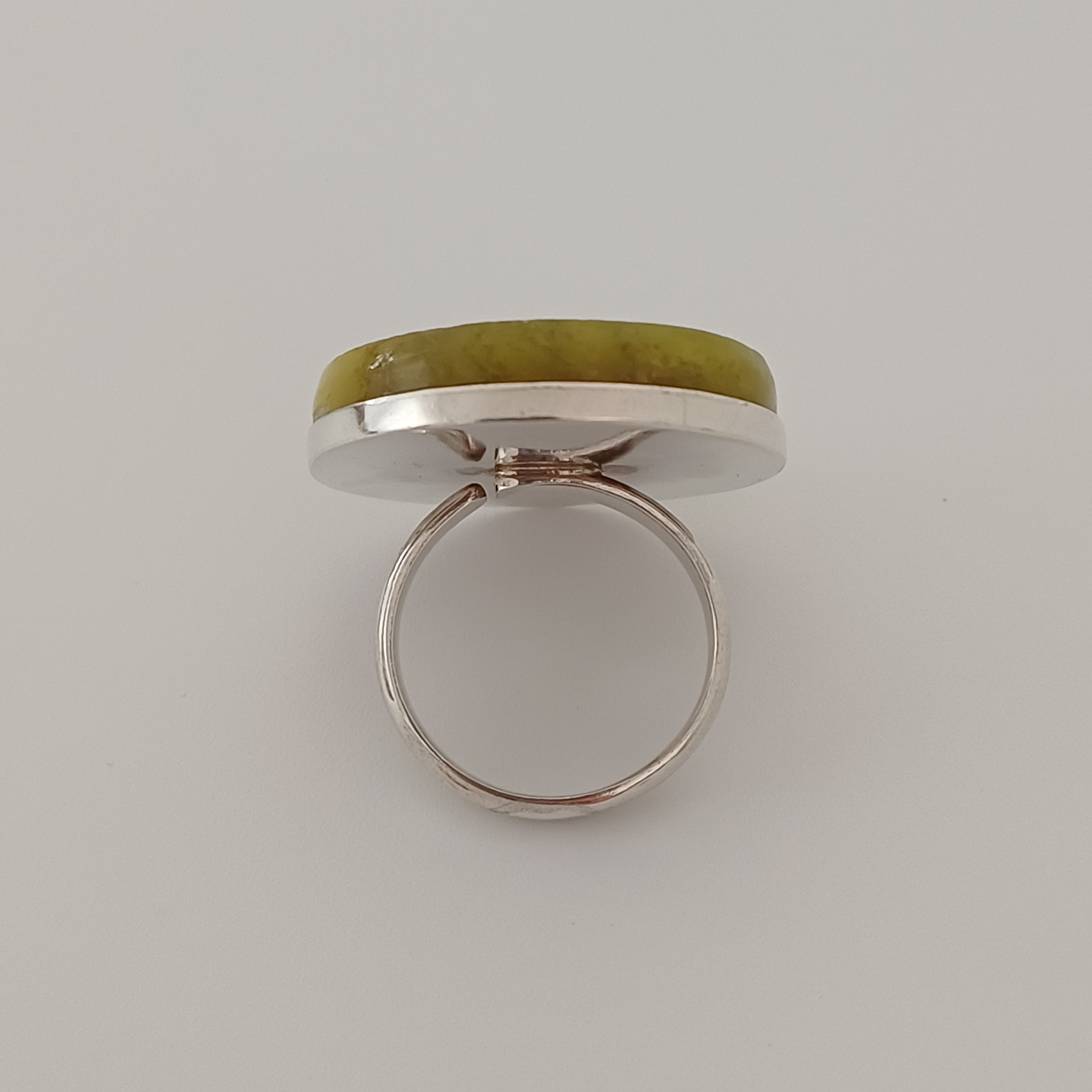 Handmade Serpentine Vintage Style Boho Gemstone Ring