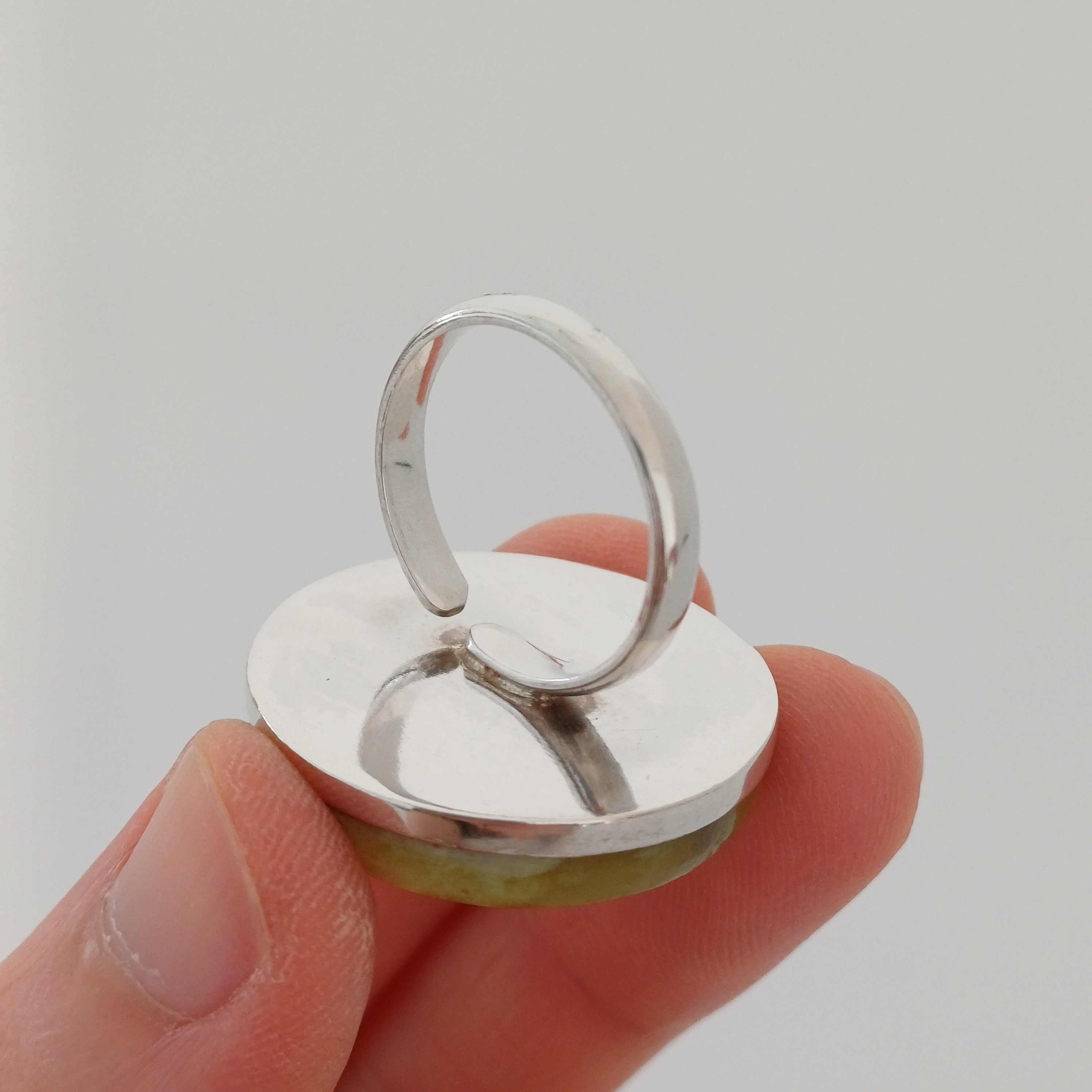 Handmade Serpentine Vintage Style Boho Gemstone Ring