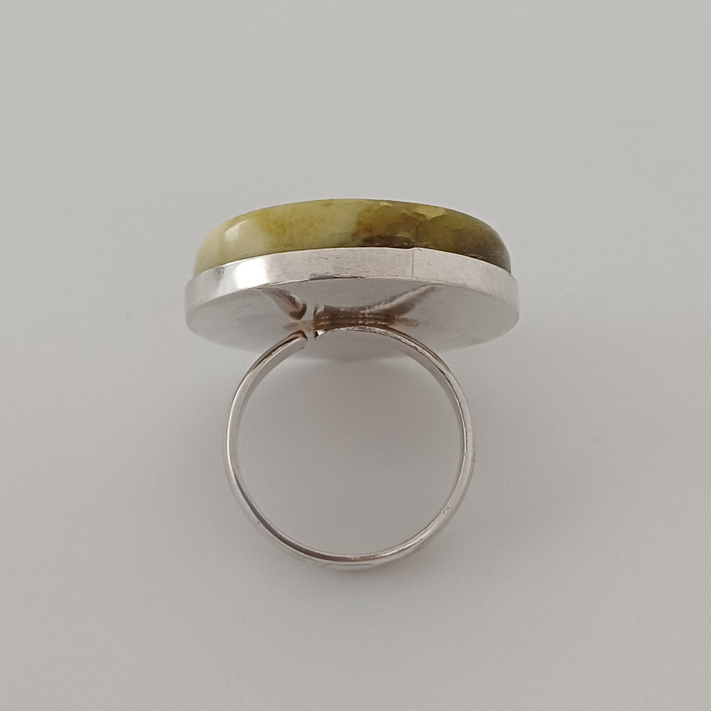 Handmade Serpentine Vintage Style Boho Gemstone Ring