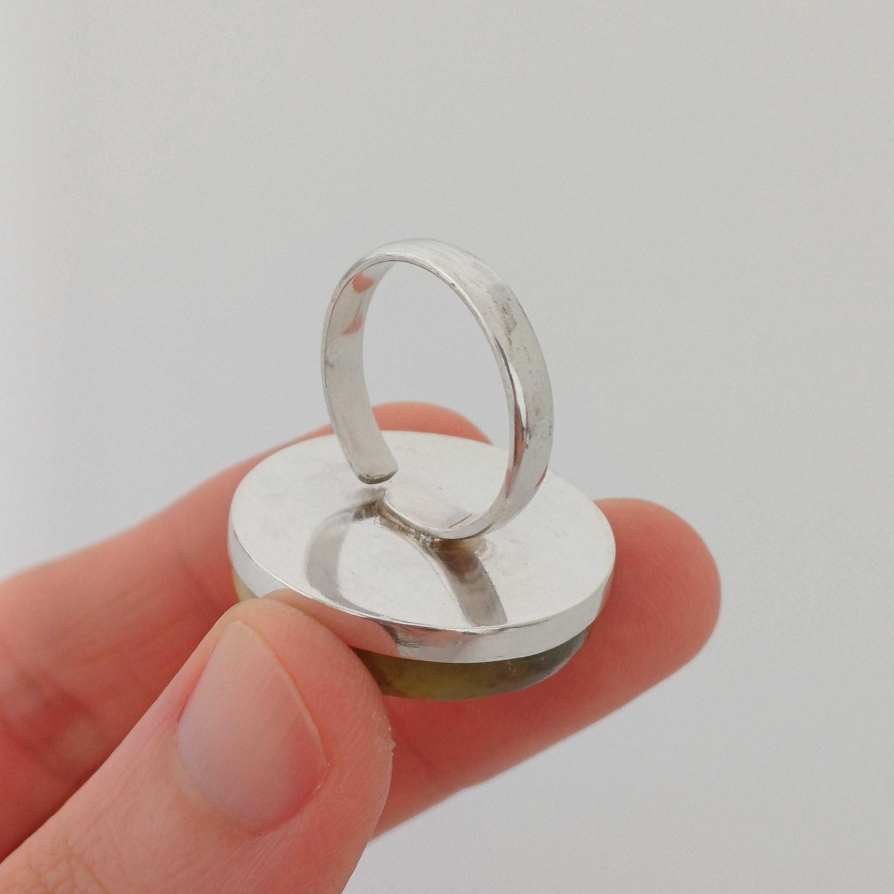 Handmade Serpentine Vintage Style Boho Gemstone Ring