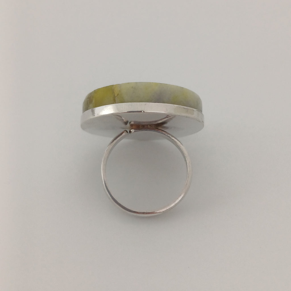 Handmade Serpentine Vintage Style Boho Gemstone Ring
