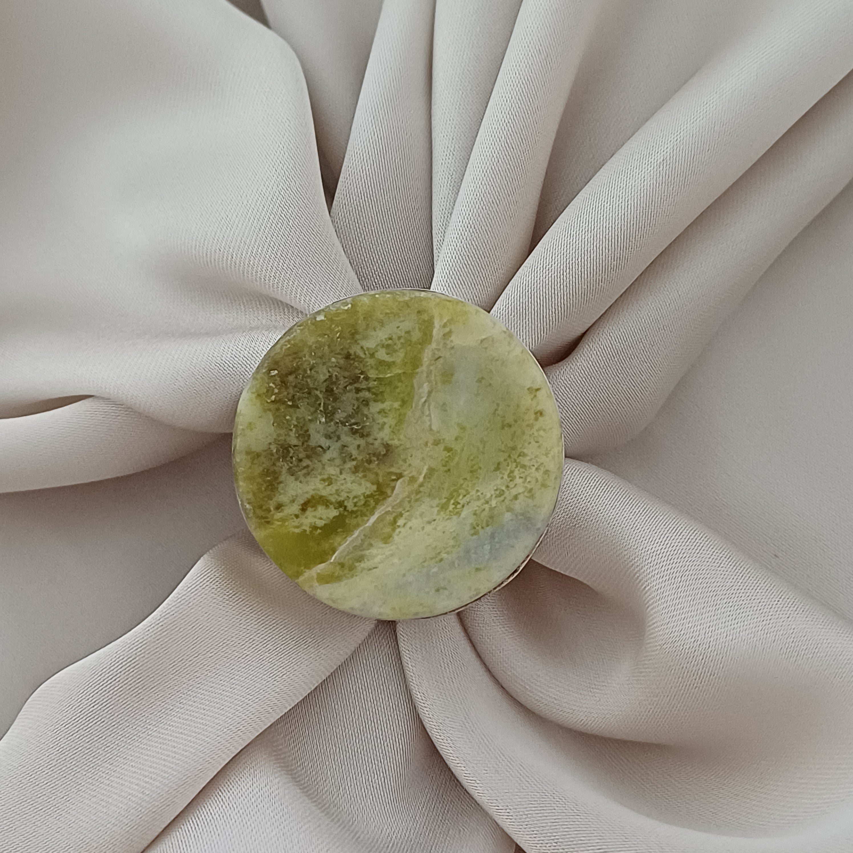 Handmade Serpentine Vintage Style Boho Gemstone Ring