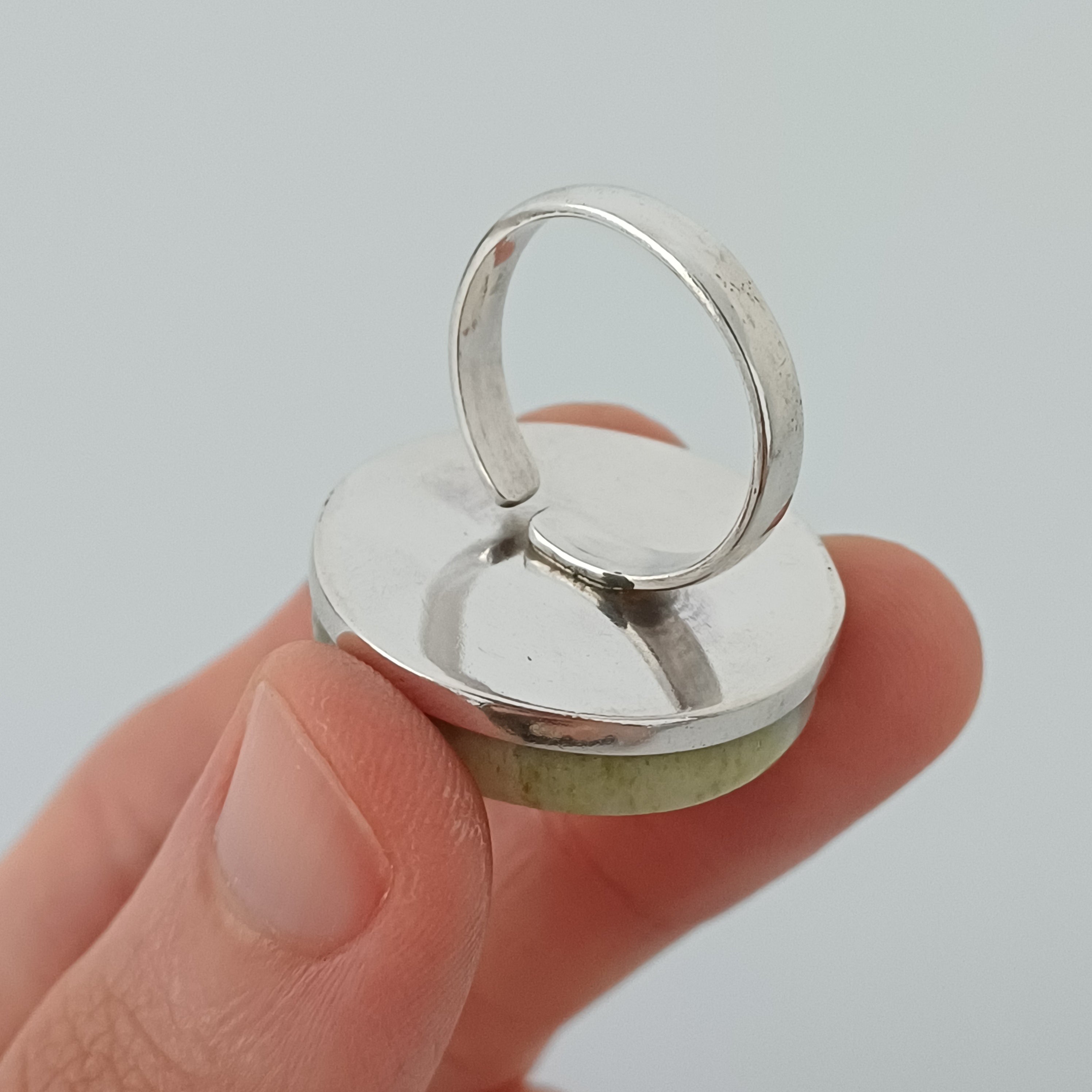 Handmade Serpentine Vintage Style Boho Gemstone Ring
