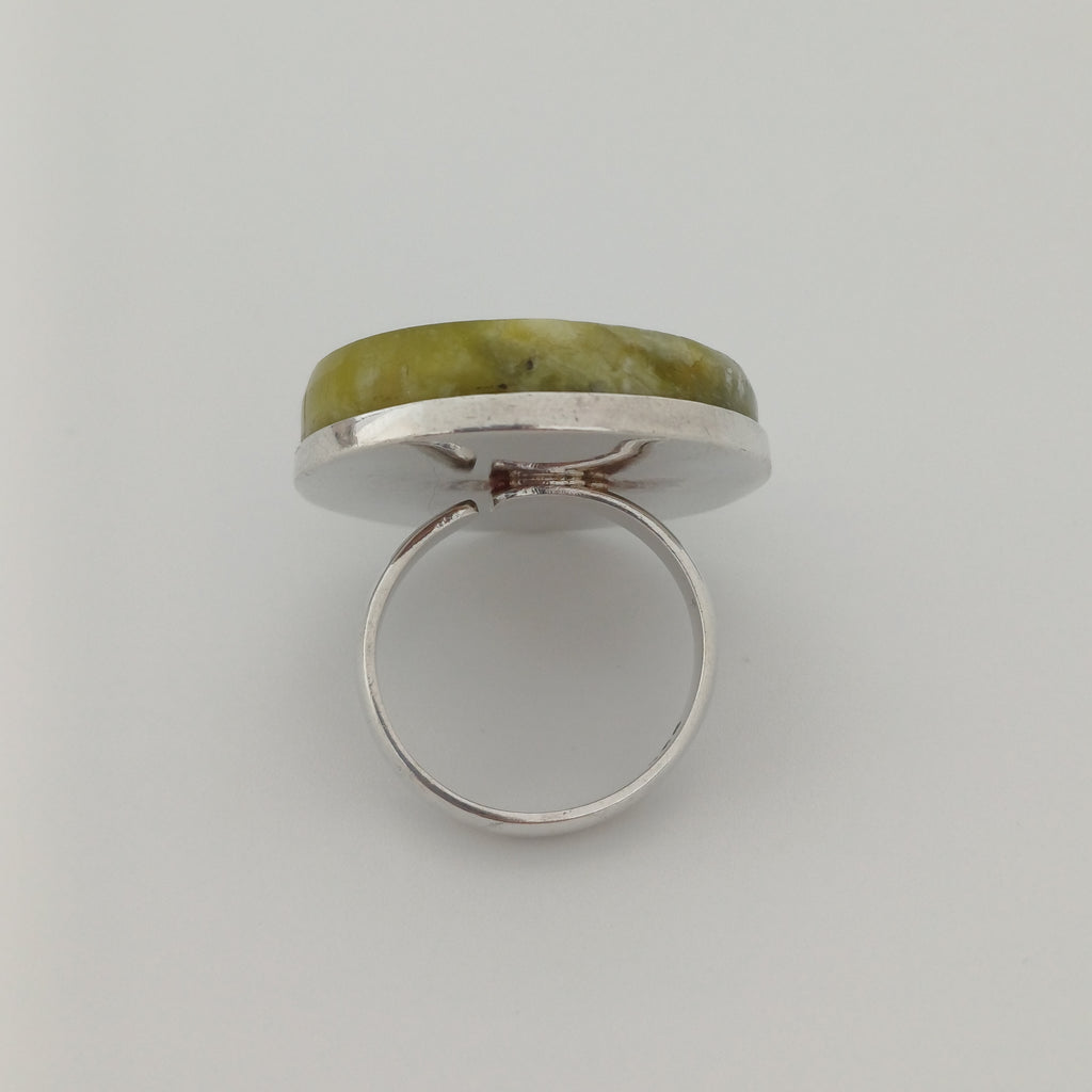 Handmade Serpentine Vintage Style Boho Gemstone Ring