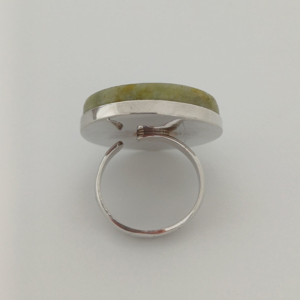 Handmade Serpentine Vintage Style Boho Gemstone Ring