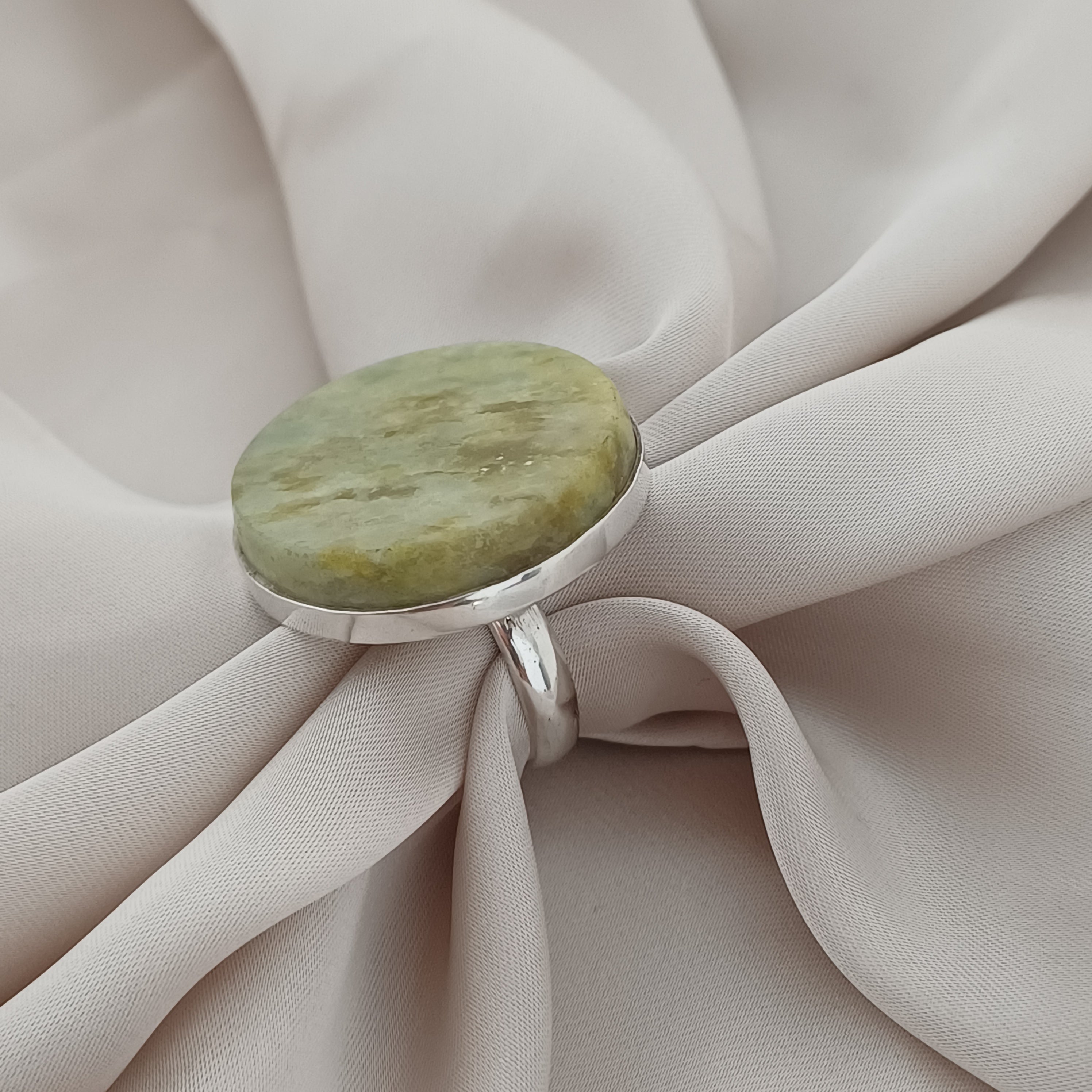 Handmade Serpentine Vintage Style Boho Gemstone Ring