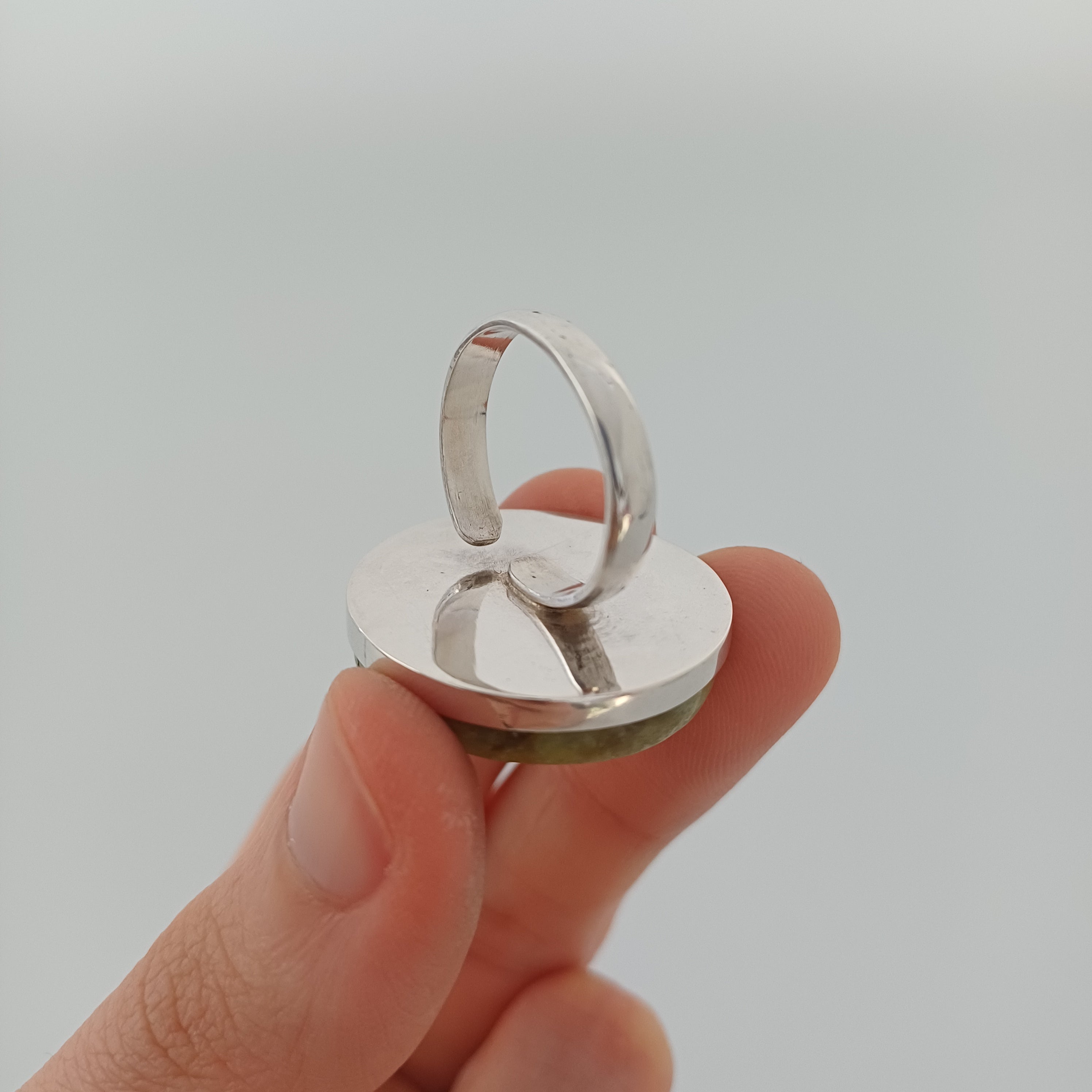 Handmade Serpentine Vintage Style Boho Gemstone Ring