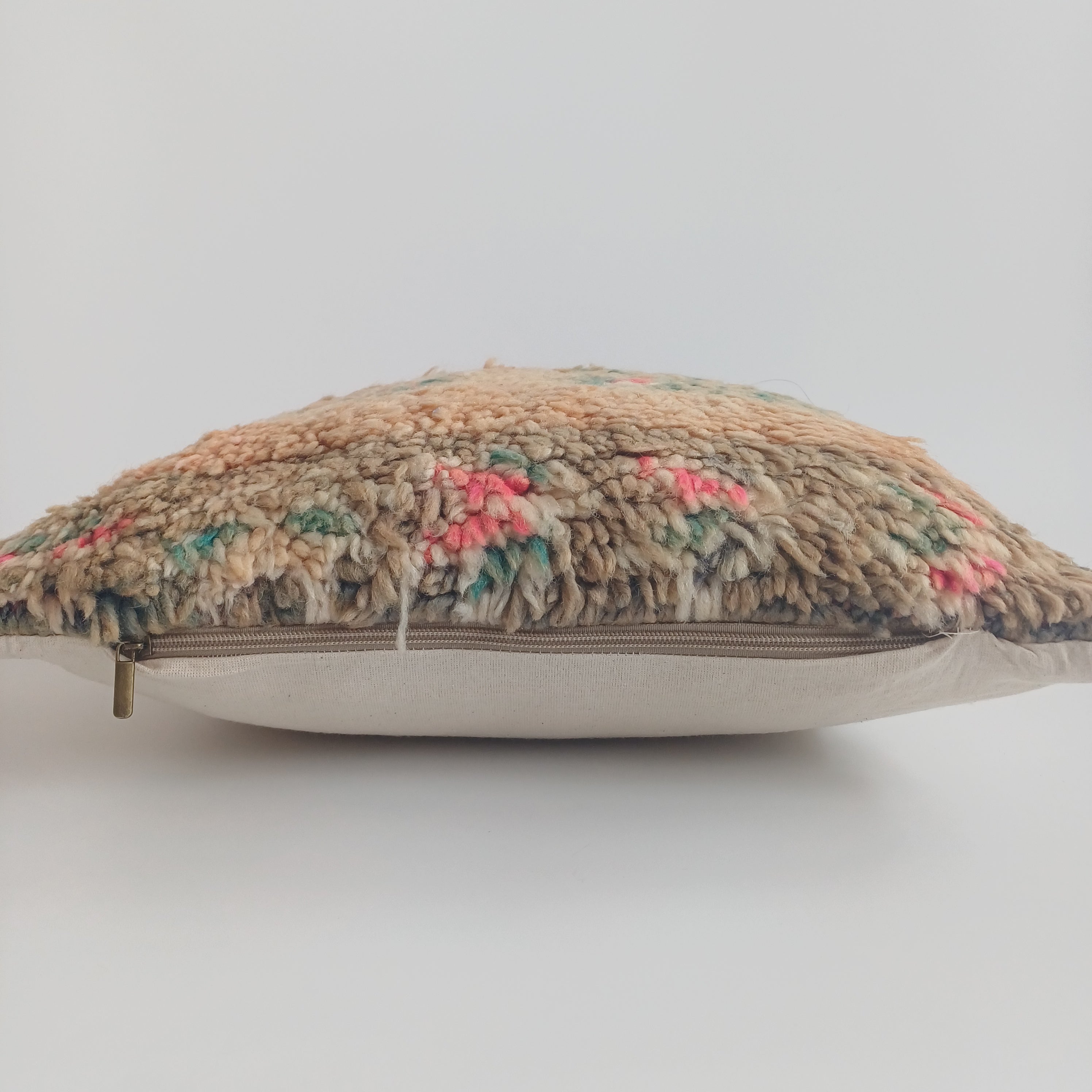 Moroccan Vintage Wool Multicoloured Cushion Cover 16''x16'' / 43x43 CM