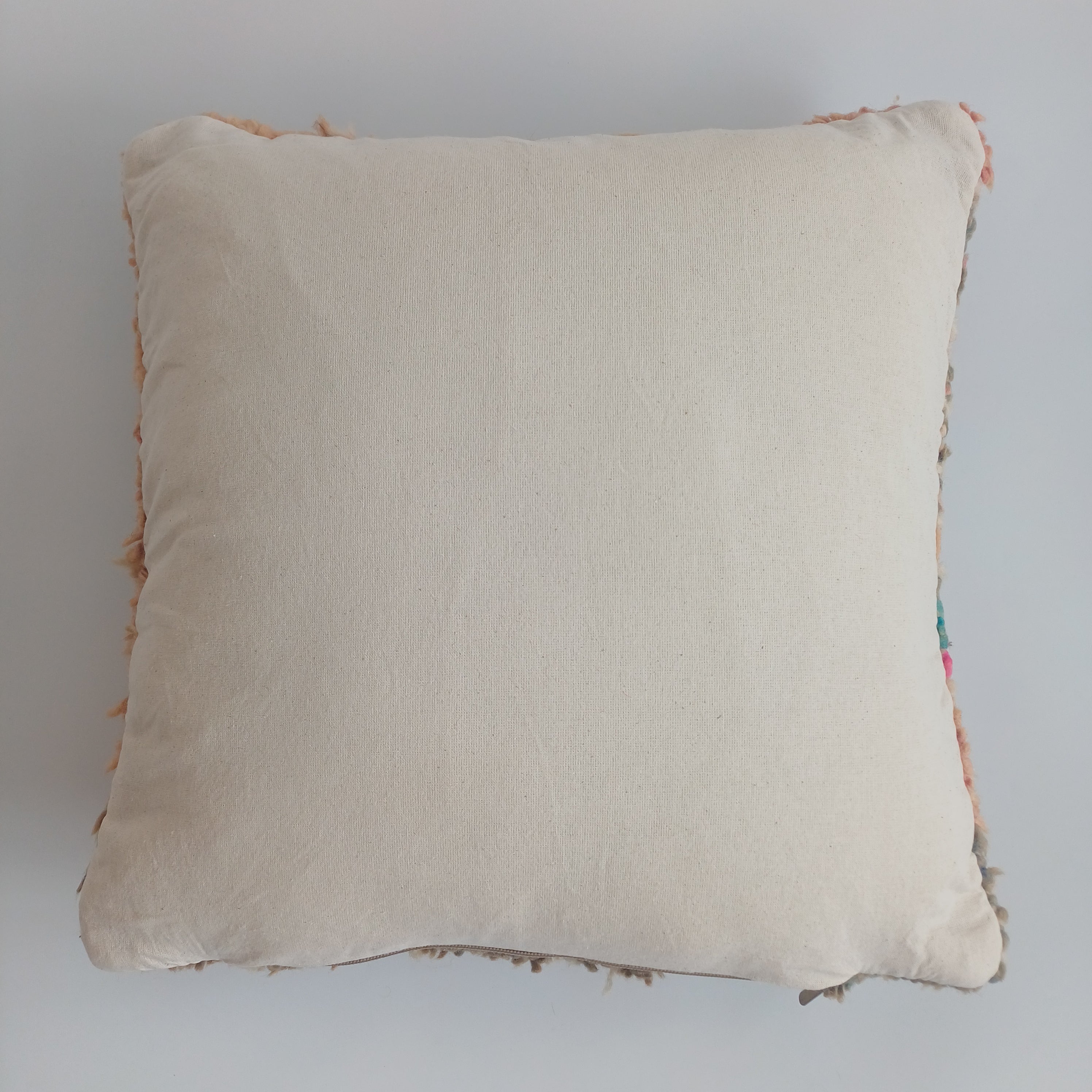 Moroccan Vintage Wool Multicoloured Cushion Cover 16''x16'' / 43x43 CM