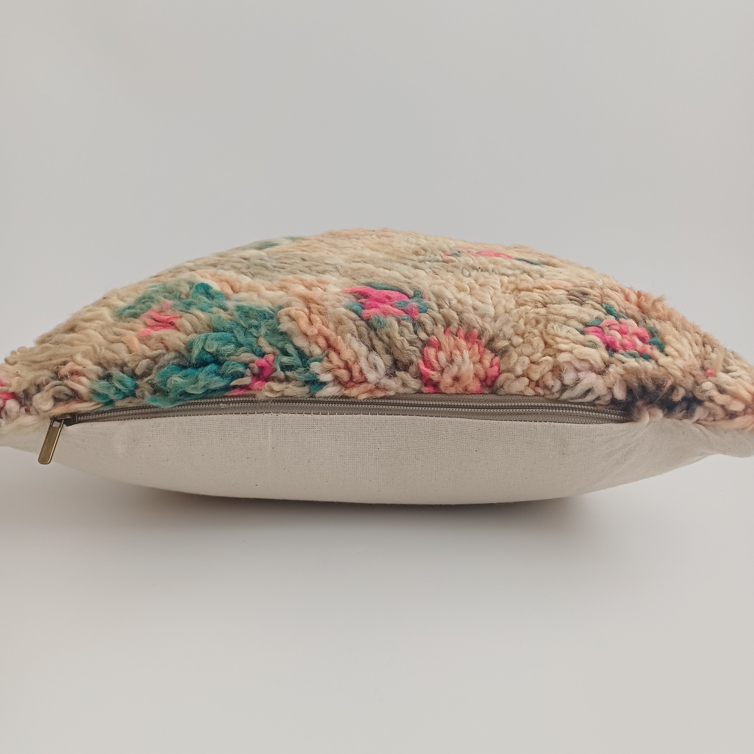 Moroccan Vintage Wool Multicoloured Cushion Cover 16''x16'' / 43x43 CM