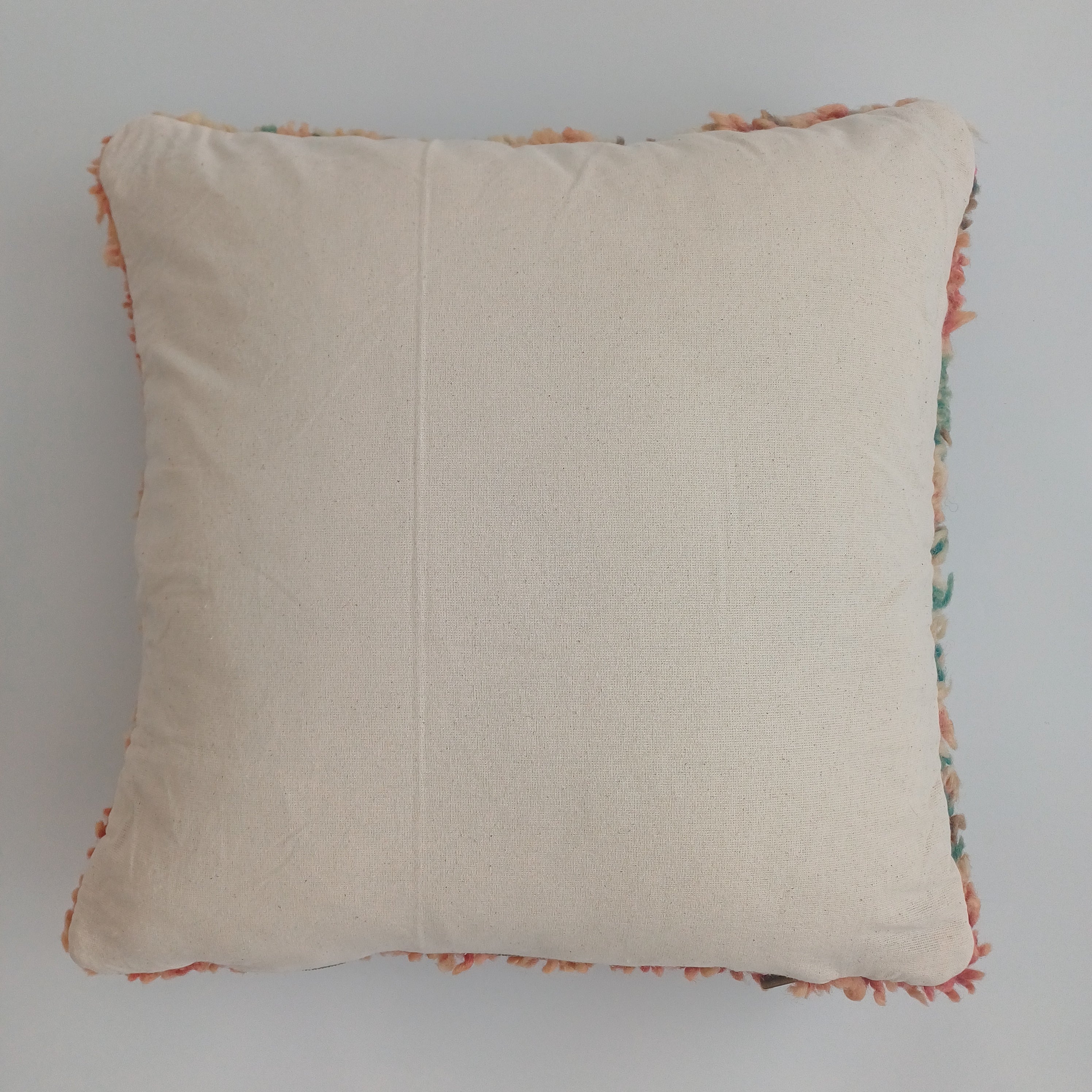 Moroccan Vintage Wool Multicoloured Cushion Cover 16''x16'' / 43x43 CM
