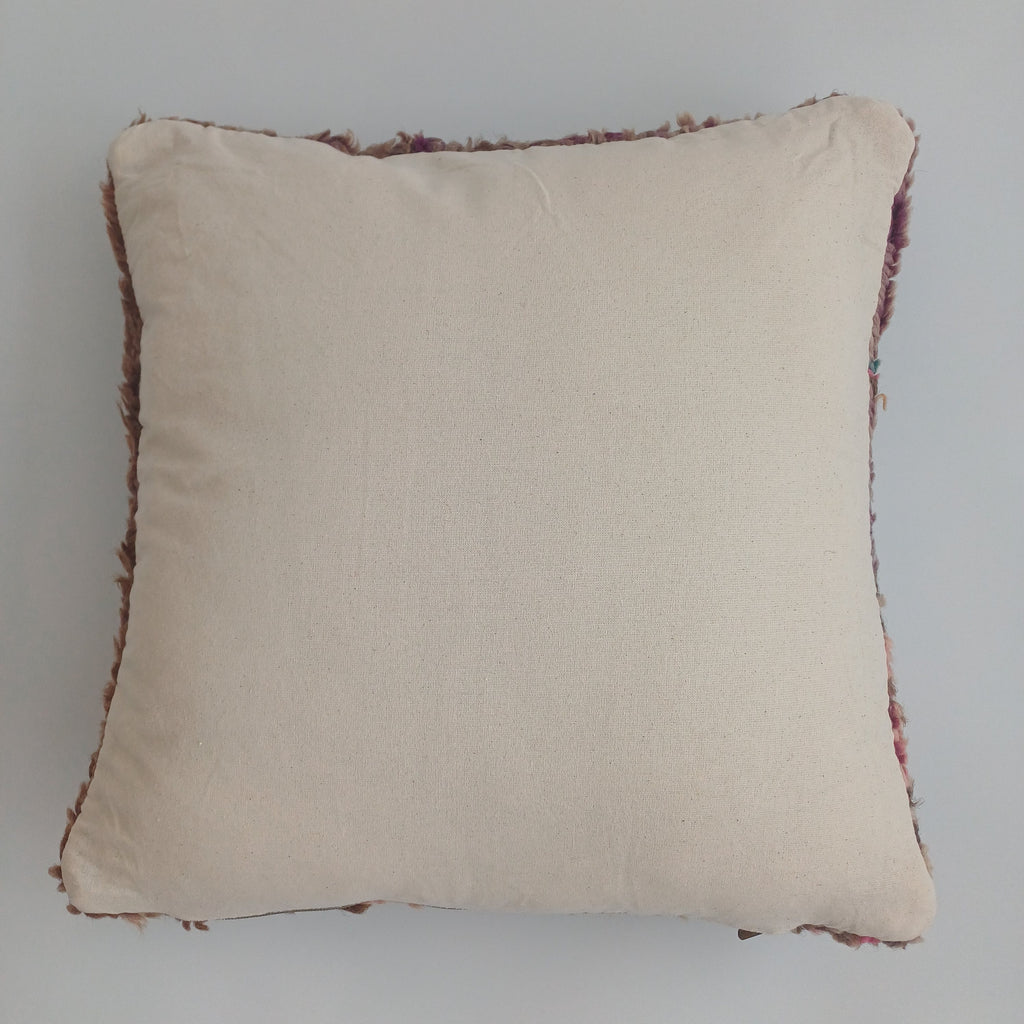 Moroccan Vintage Wool Multicoloured Cushion Cover 16''x16'' / 42x42 CM