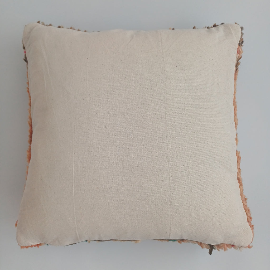 Moroccan Vintage Wool Multicoloured Cushion Cover 16''x16'' / 43x43 CM
