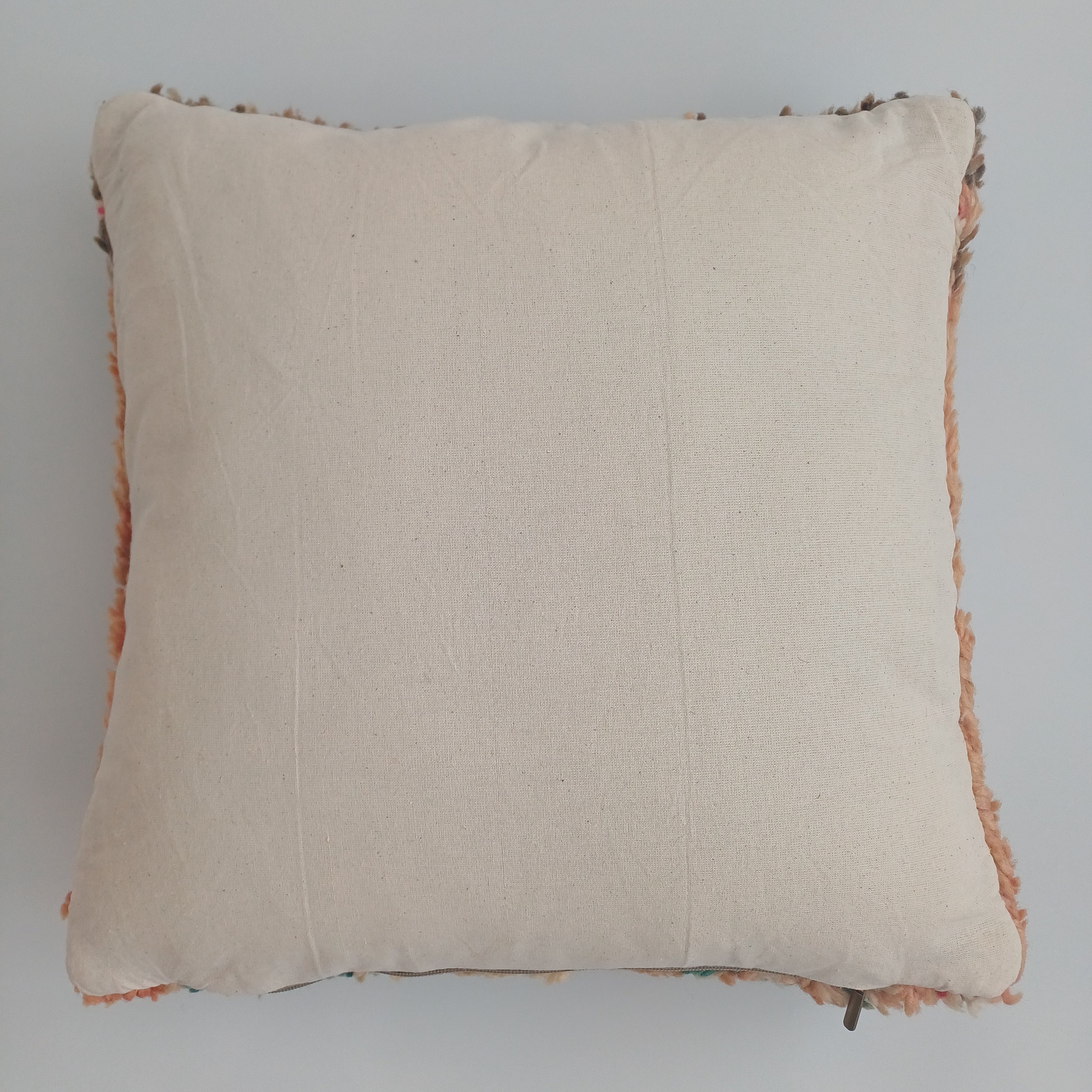 Moroccan Vintage Wool Multicoloured Cushion Cover 16''x16'' / 43x43 CM