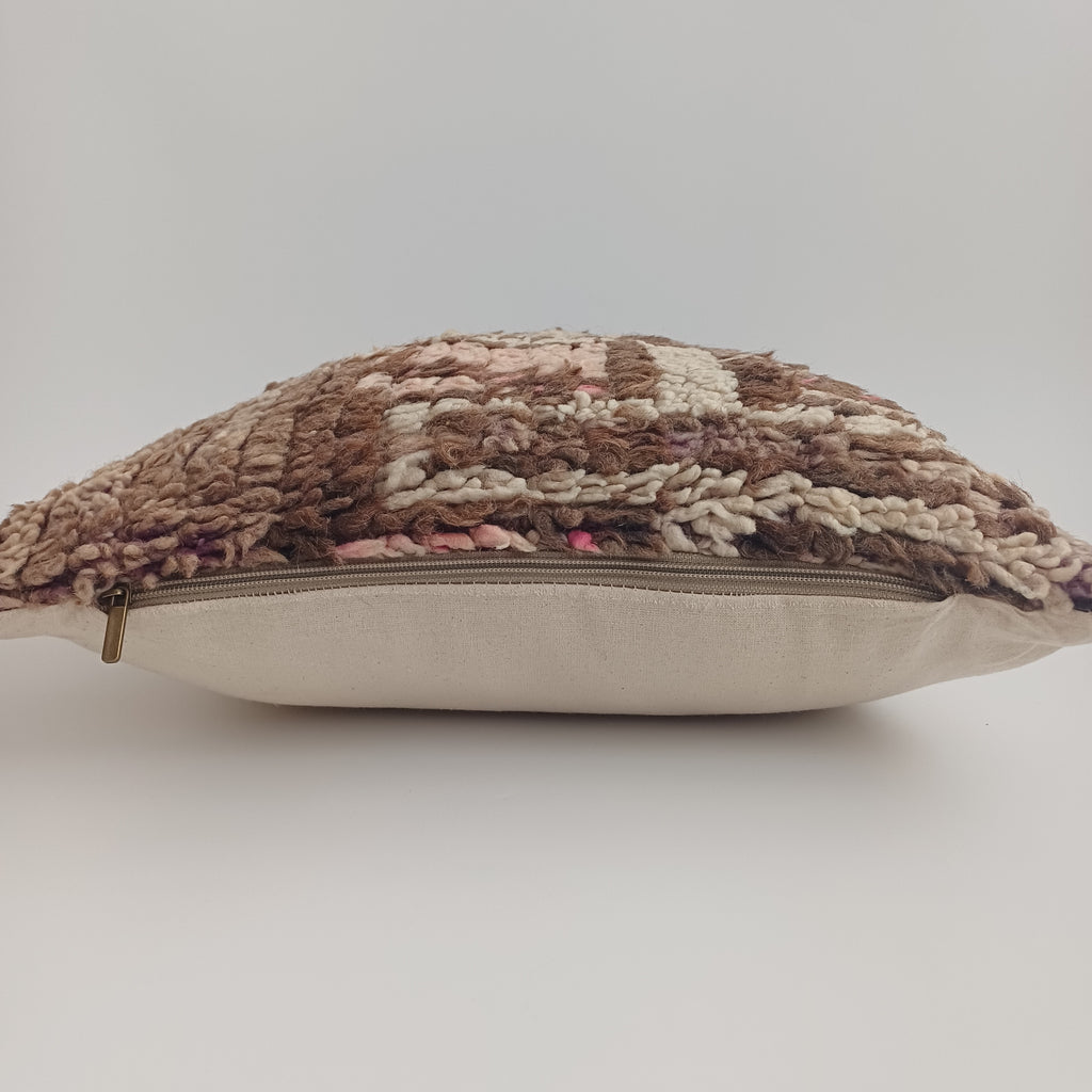Moroccan Vintage Wool Multicoloured Cushion Cover 16''x16'' / 43x43 CM
