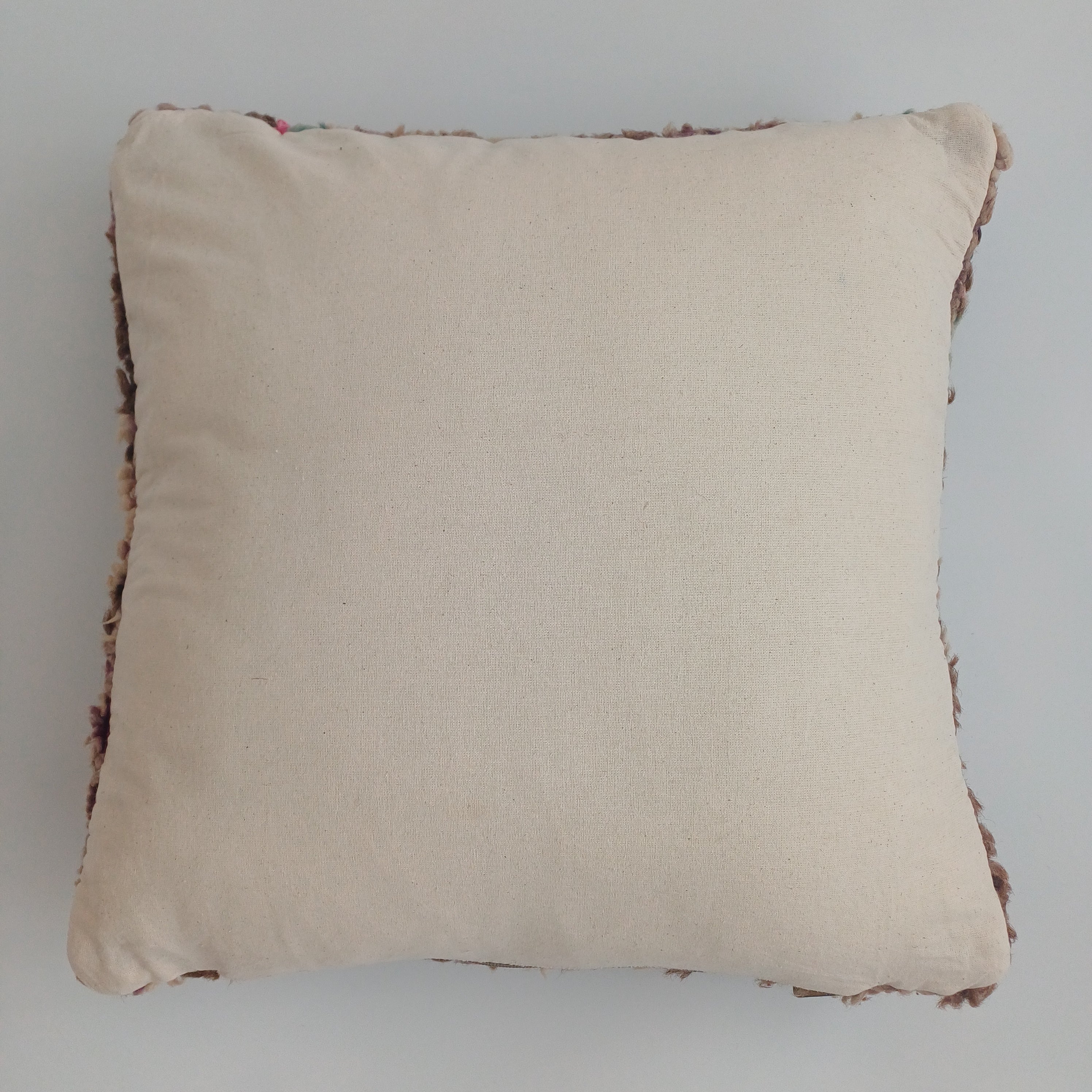 Moroccan Vintage Wool Multicoloured Cushion Cover 16''x16'' / 43x43 CM