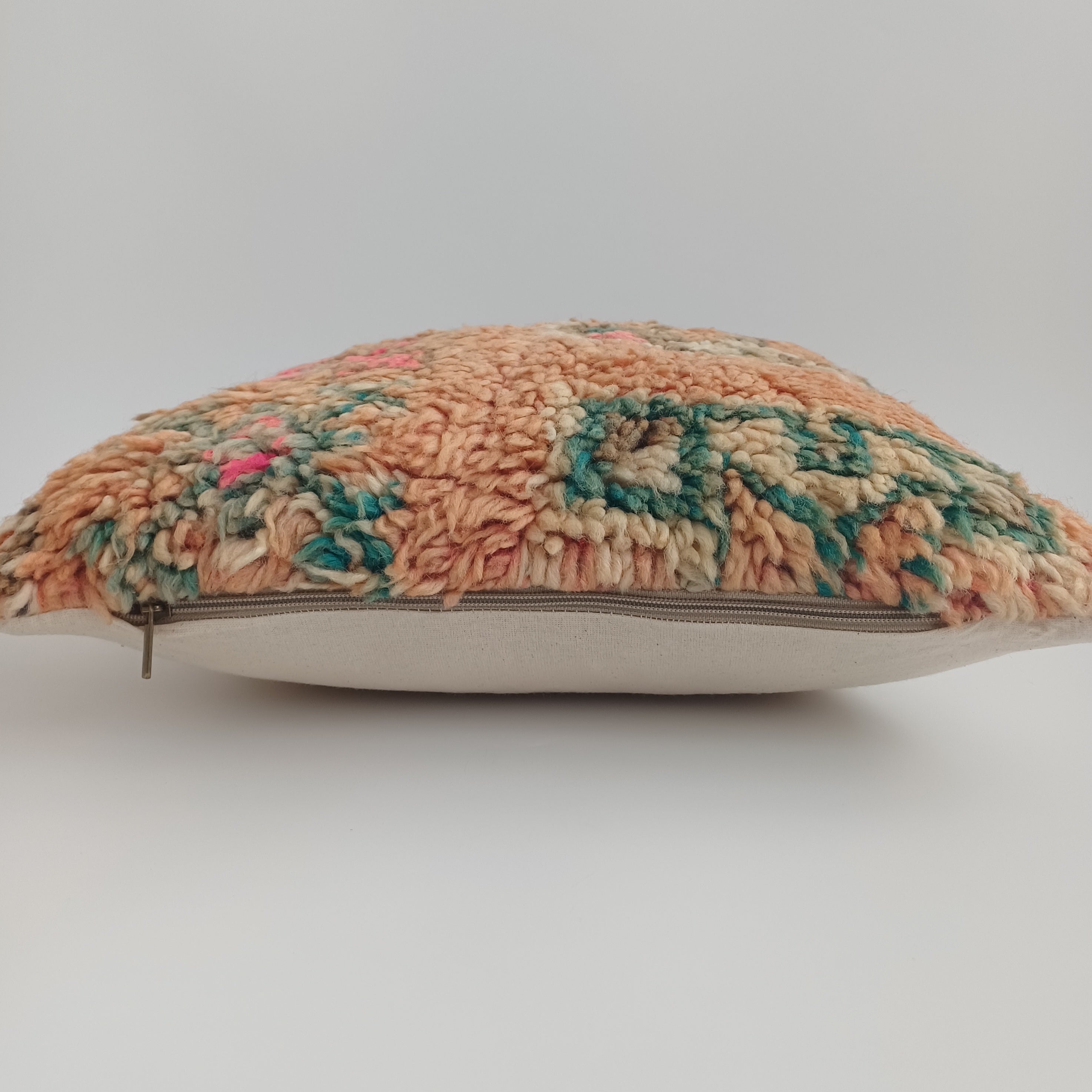 Moroccan Vintage Wool Multicoloured Cushion Cover 16''x16'' / 43x43 CM