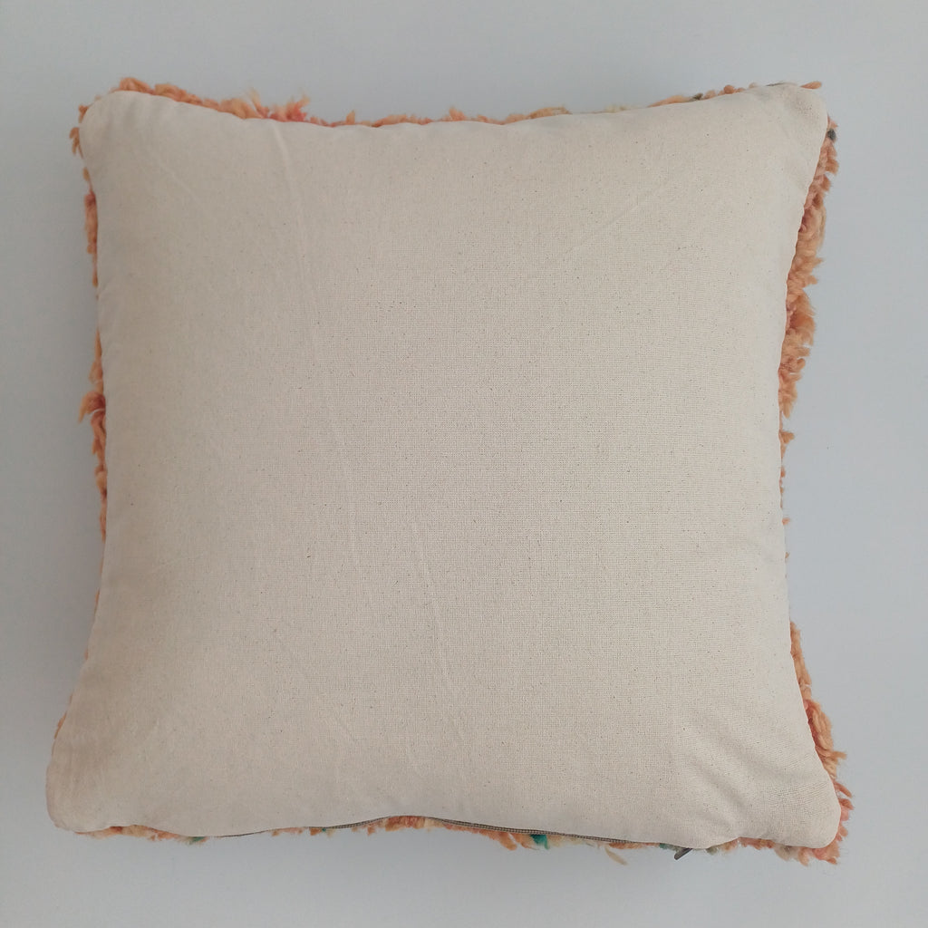 Moroccan Vintage Wool Multicoloured Cushion Cover 16''x16'' / 43x43 CM