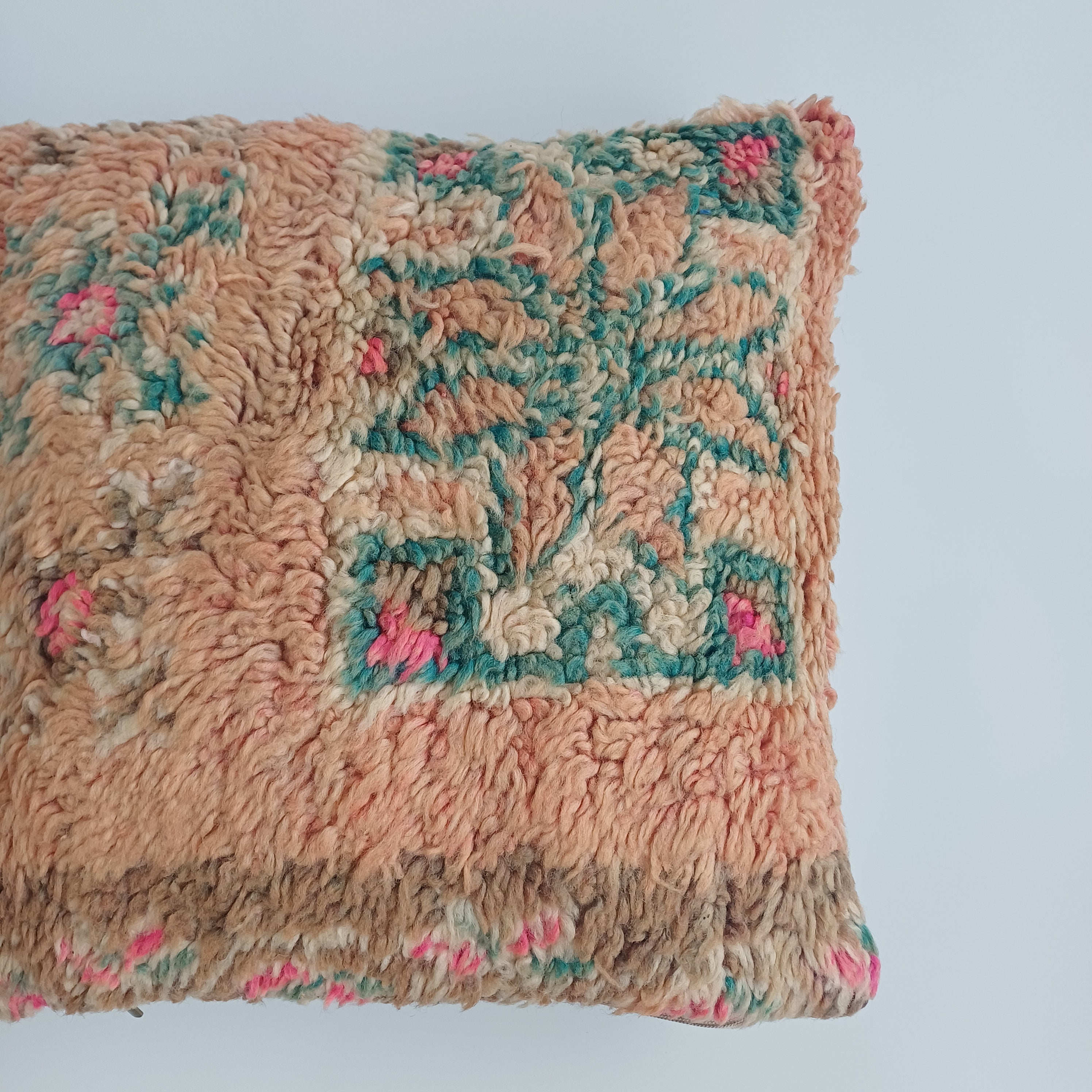 Moroccan Vintage Wool Multicoloured Cushion Cover 16''x16'' / 42x42 CM