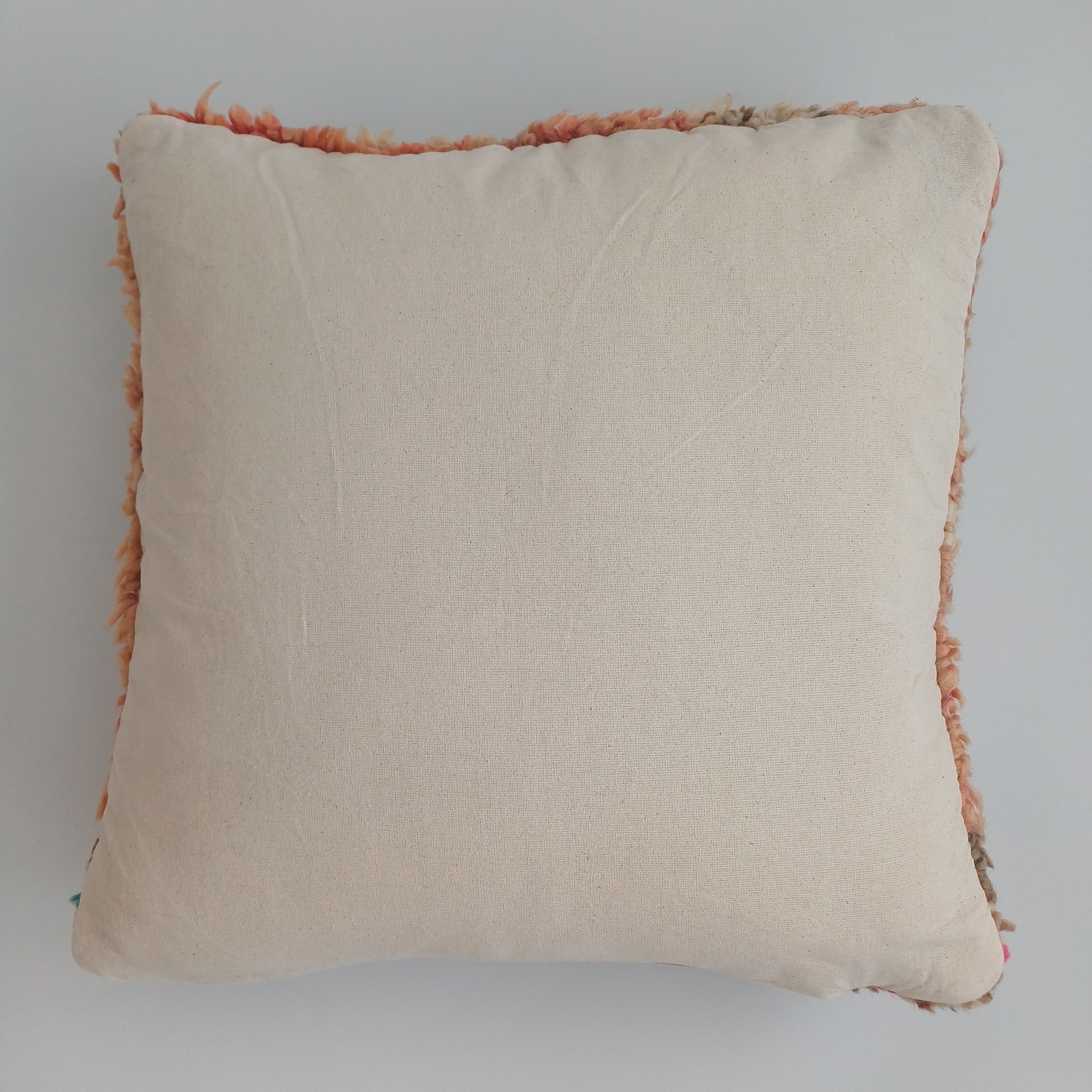 Moroccan Vintage Wool Multicoloured Cushion Cover 16''x16'' / 42x42 CM