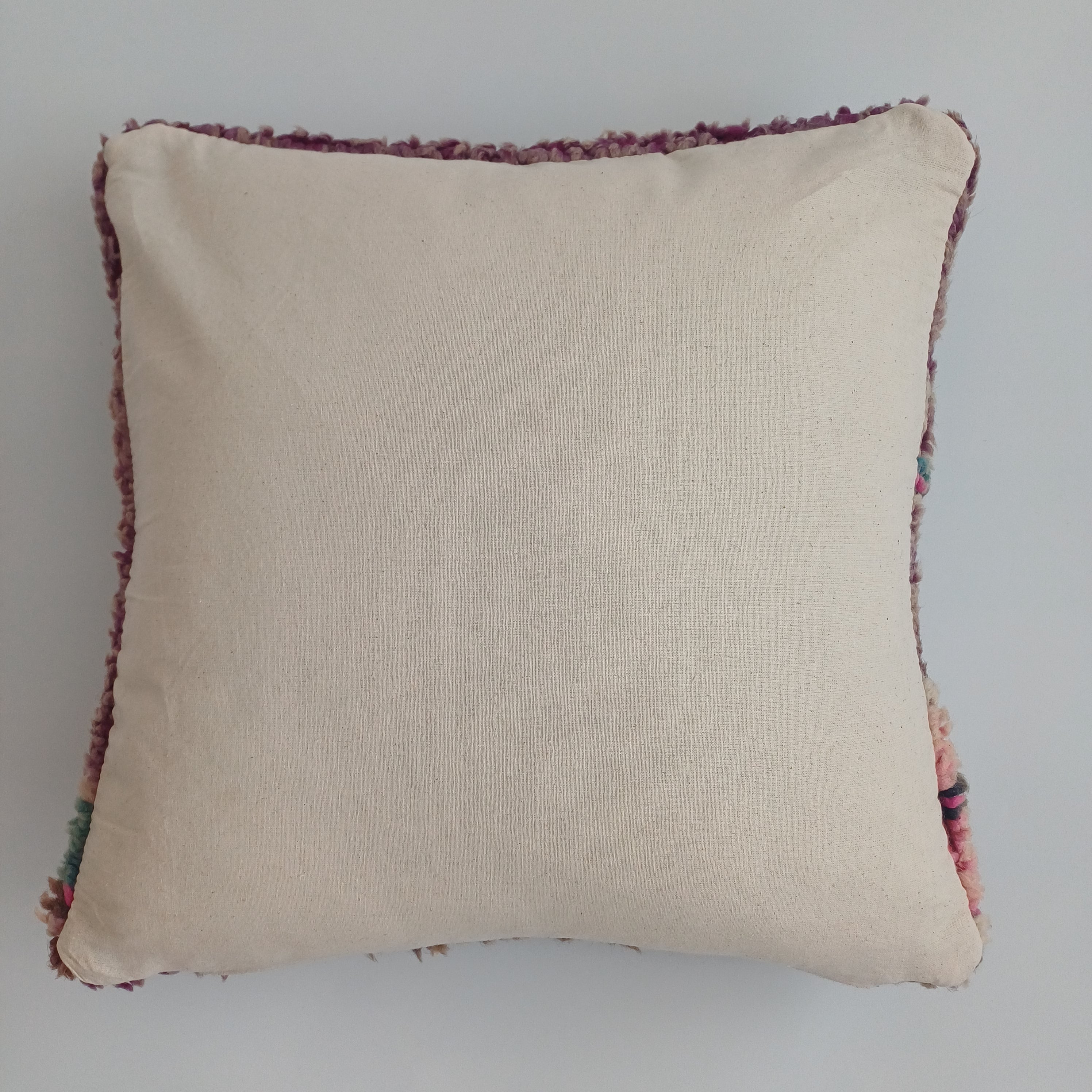 Moroccan Vintage Wool Multicoloured Cushion Cover 16''x16'' / 42x42 CM