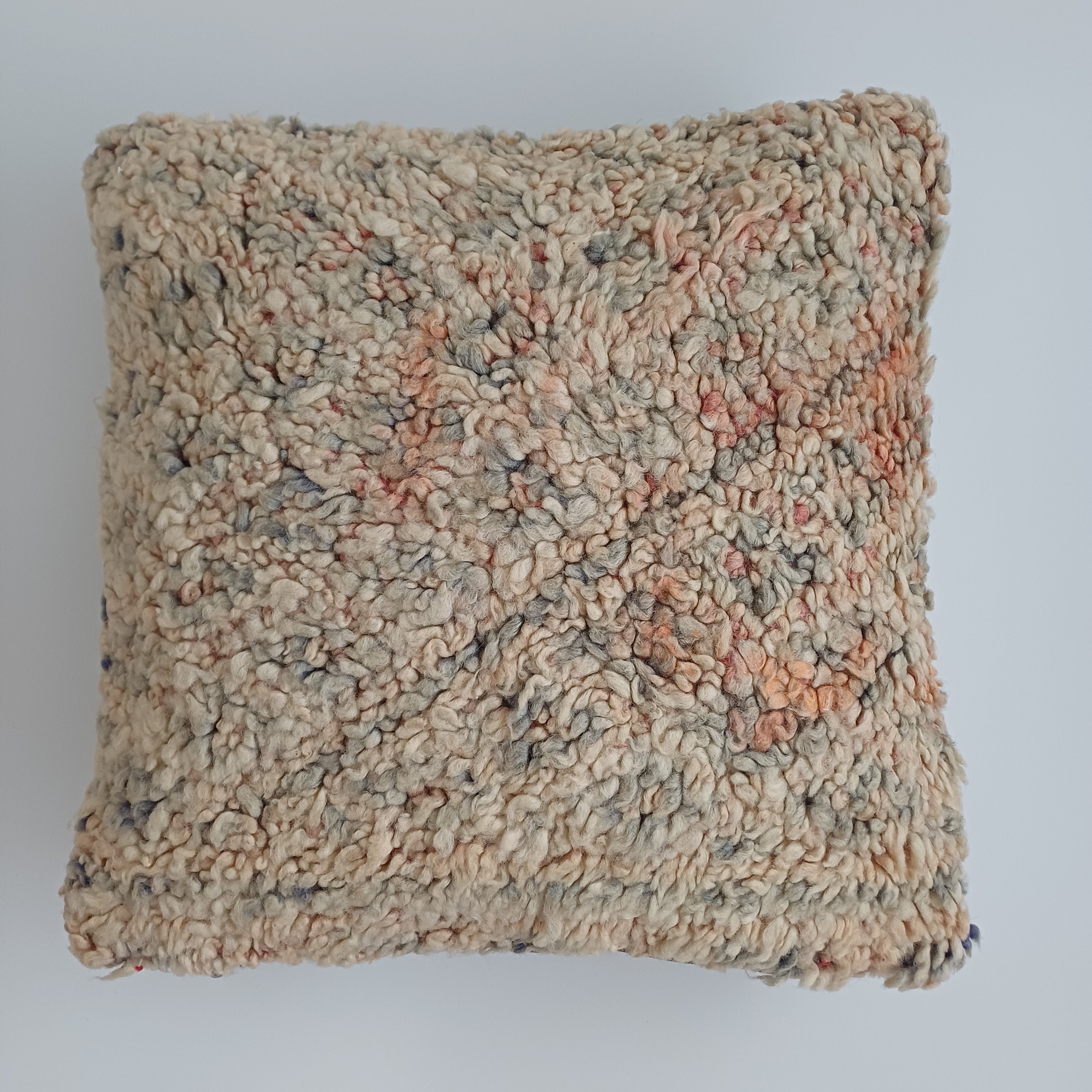 Moroccan Vintage Wool Multicoloured Cushion Cover 16''x16'' / 40x40 CM