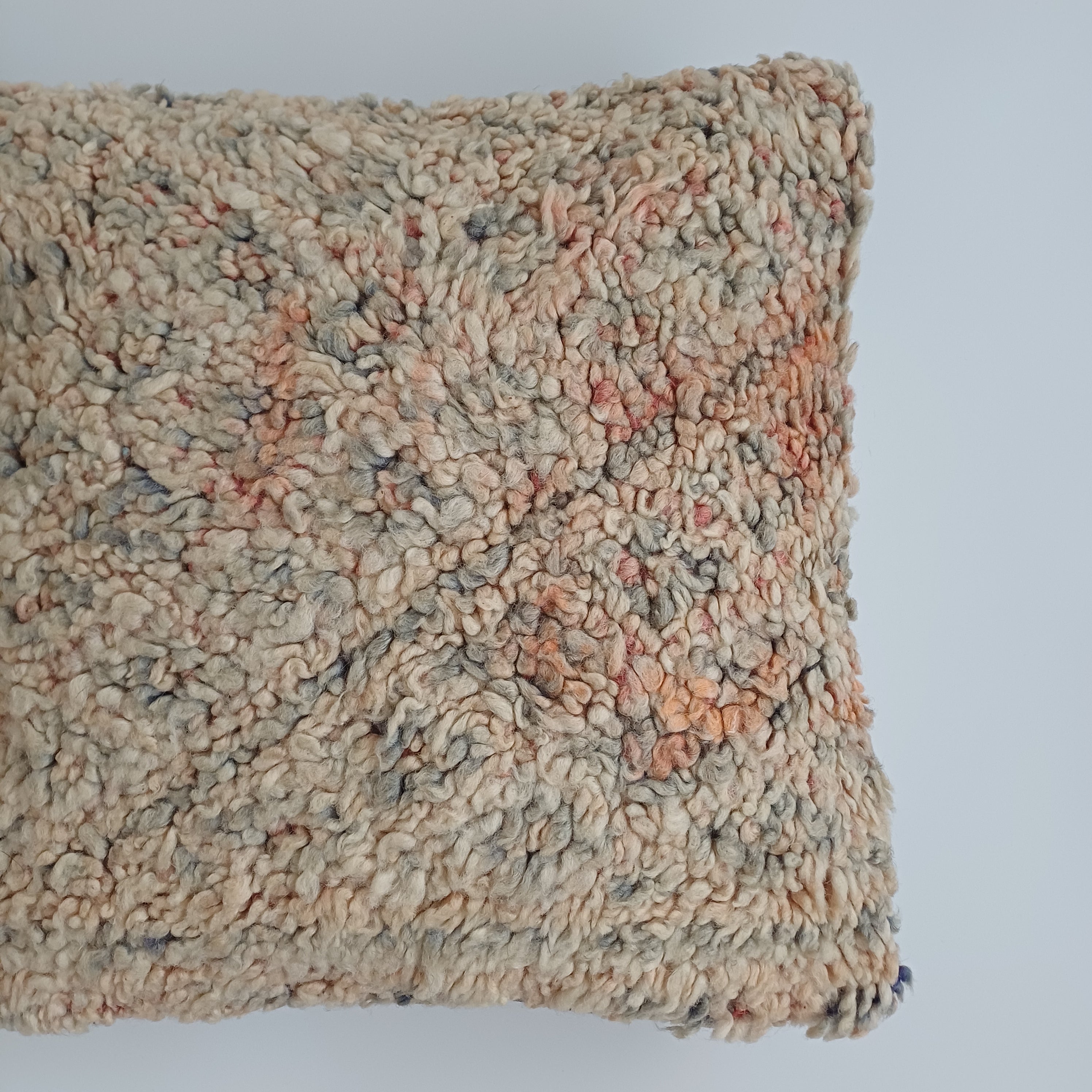 Moroccan Vintage Wool Multicoloured Cushion Cover 16''x16'' / 40x40 CM